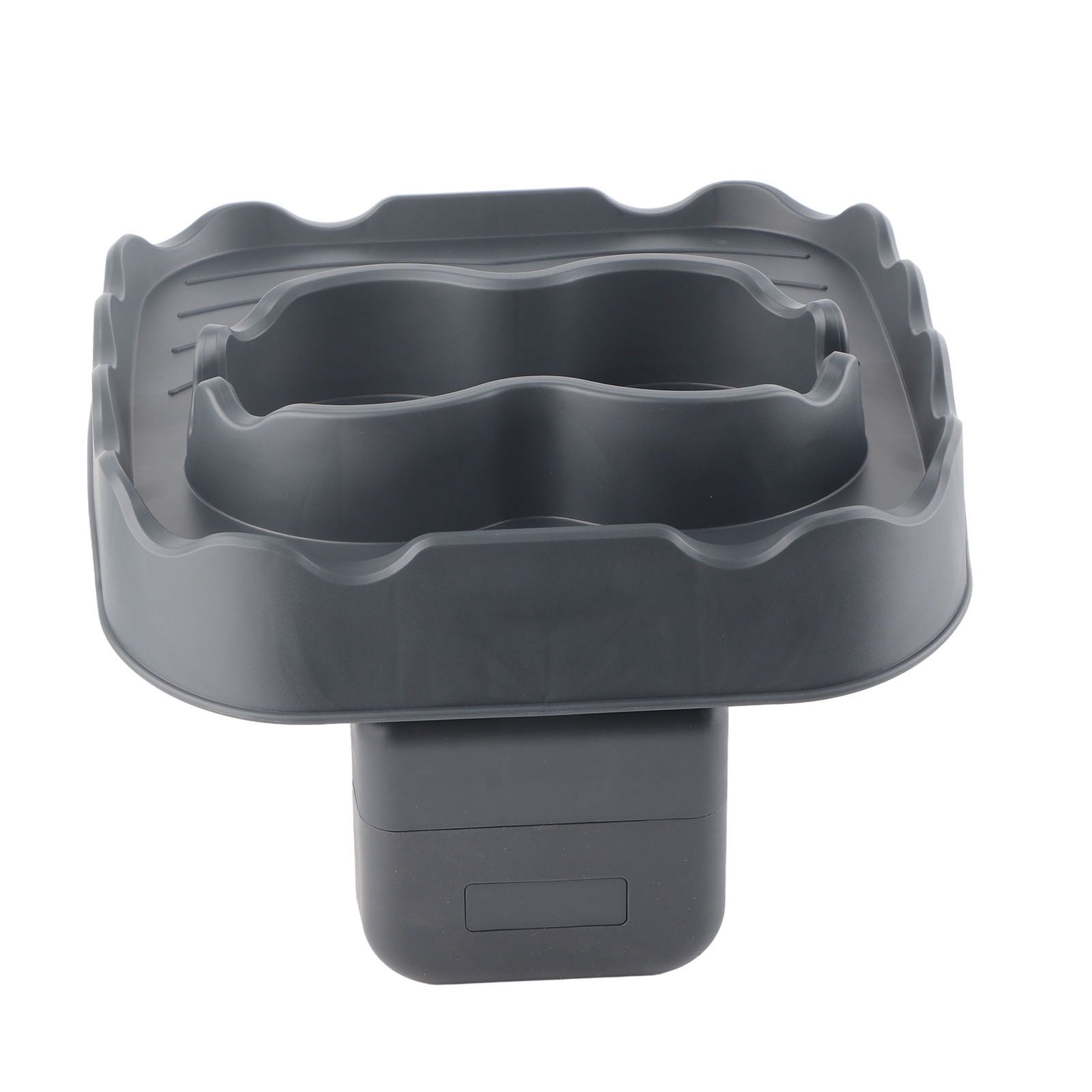 Hot Tub Table Tray with Drain Holes Anti Slip Adjustable Hot Tub Side Table for Swimming Pools SPA Bathtub Grey - Image 5