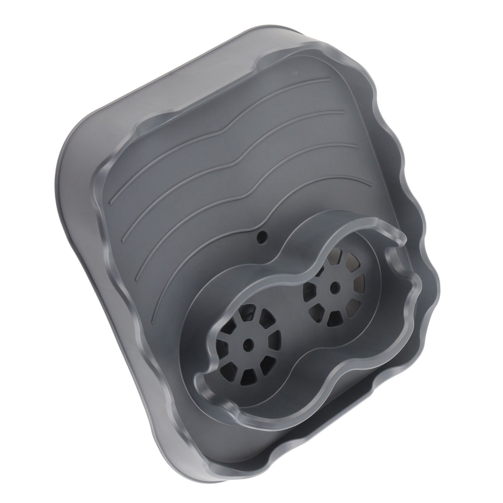 Hot Tub Table Tray with Drain Holes Anti Slip Adjustable Hot Tub Side Table for Swimming Pools SPA Bathtub Grey - Image 6