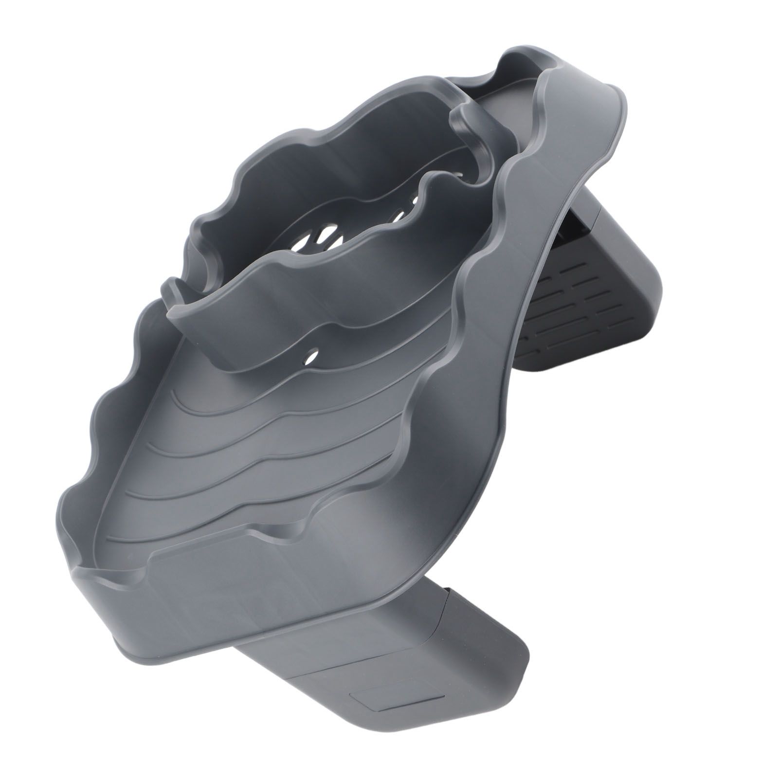 Hot Tub Table Tray with Drain Holes Anti Slip Adjustable Hot Tub Side Table for Swimming Pools SPA Bathtub Grey - Image 7