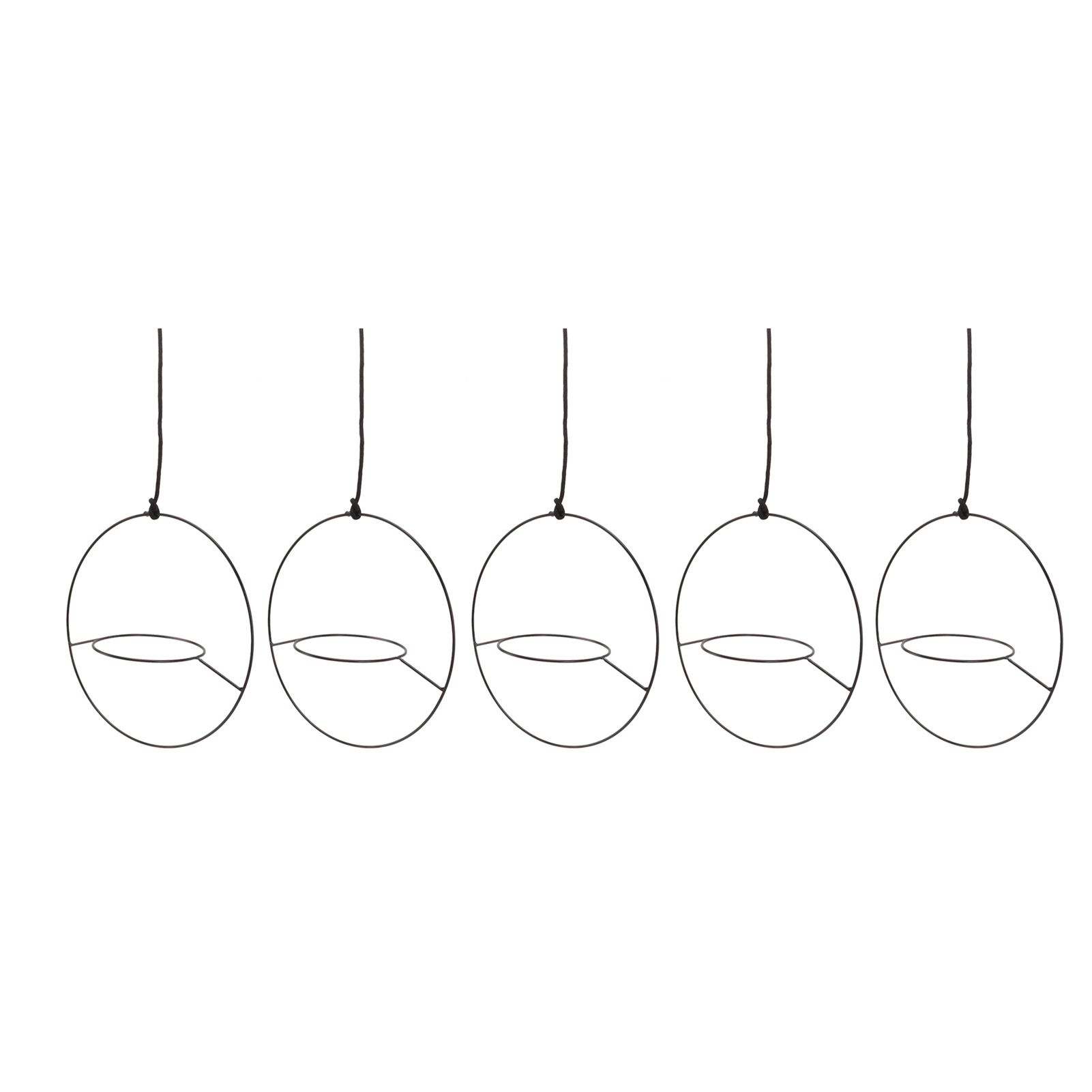 5pcs Hanging Planter Holder Rust Proof Decorative Metal Hanging Flower Pot Basket for Living Room Indoor Garden Balcony - Image 5