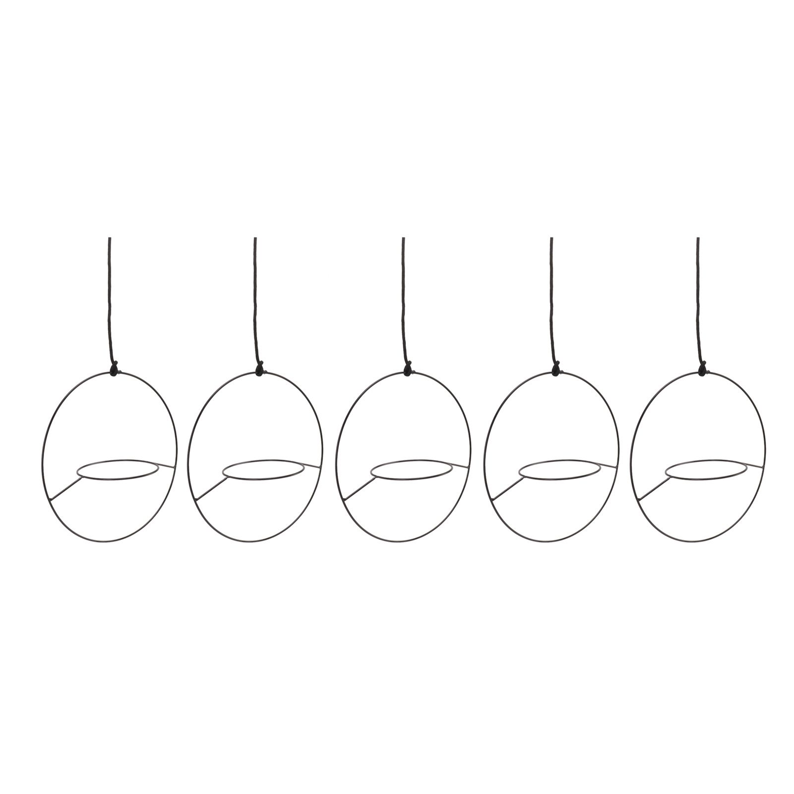 5pcs Hanging Planter Holder Rust Proof Decorative Metal Hanging Flower Pot Basket for Living Room Indoor Garden Balcony - Image 6
