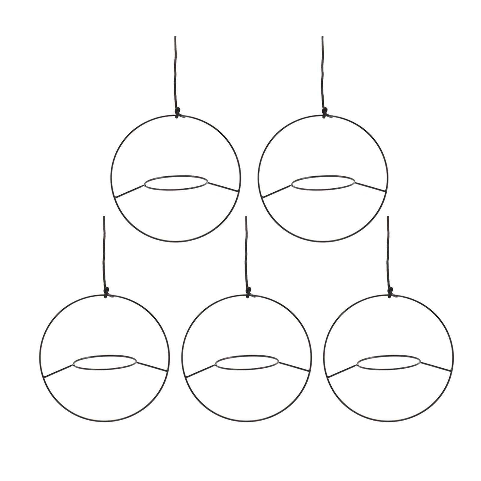 5pcs Hanging Planter Holder Rust Proof Decorative Metal Hanging Flower Pot Basket for Living Room Indoor Garden Balcony - Image 7
