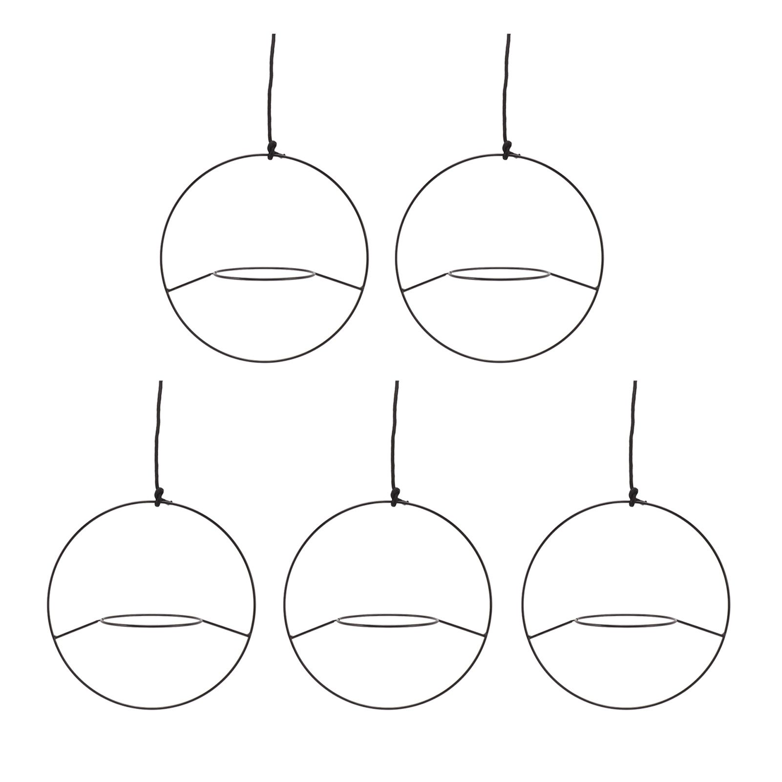 5pcs Hanging Planter Holder Rust Proof Decorative Metal Hanging Flower Pot Basket for Living Room Indoor Garden Balcony - Image 8