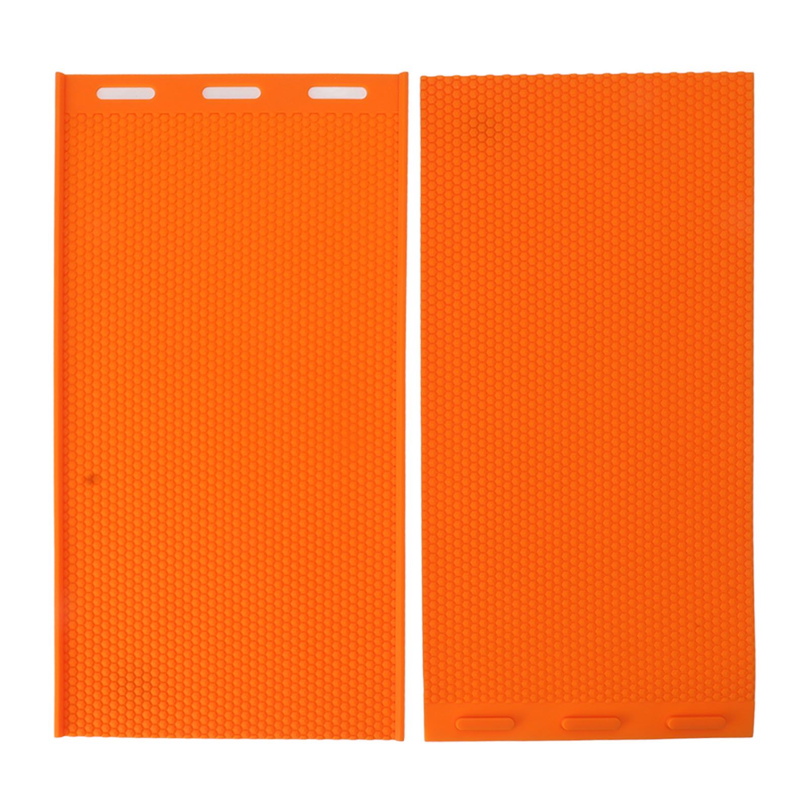 2 Sheets 5.4mm Silicone Beeswax Mold Beeswax Foundation Press Embosser Honeycomb Sheets Mold Bee Keeping Supplies Orange - Image 1