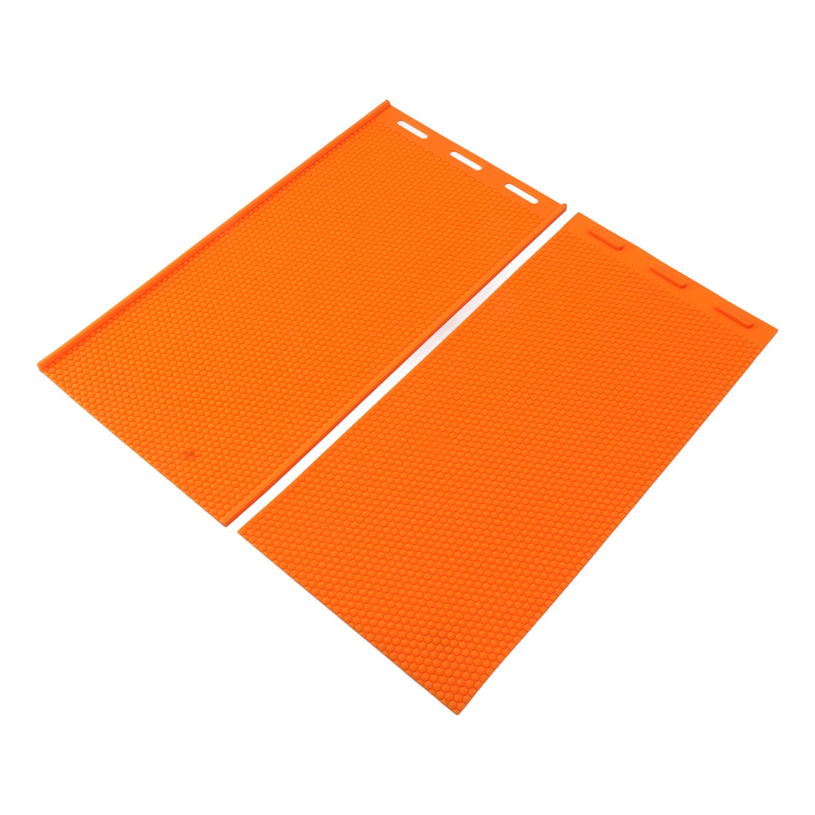 2 Sheets 5.4mm Silicone Beeswax Mold Beeswax Foundation Press Embosser Honeycomb Sheets Mold Bee Keeping Supplies Orange - Image 2