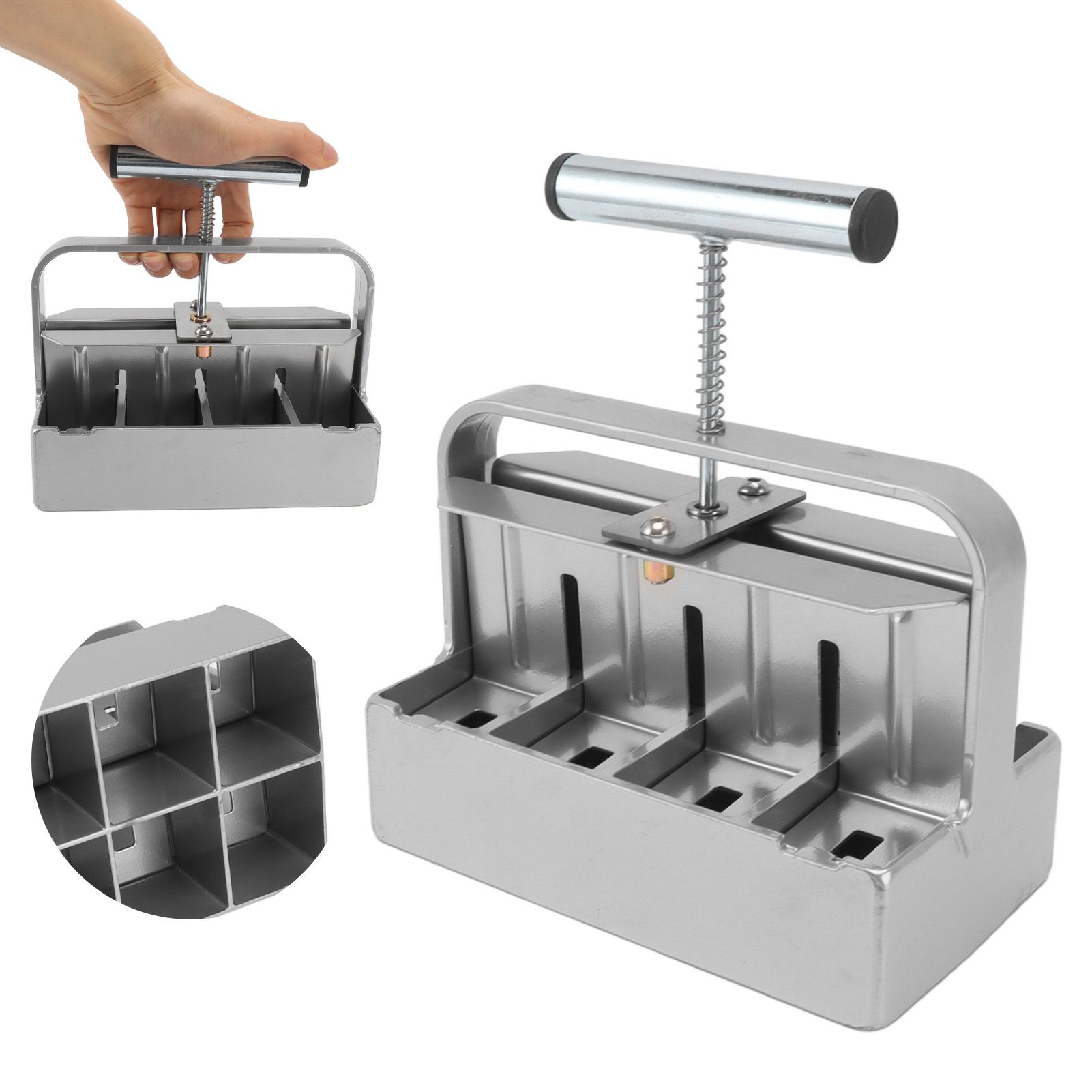 Soil Blocker with Comfortable Handle Manual 8 Cell Soil Block Maker for Outdoor Plants Gardening - Image 8