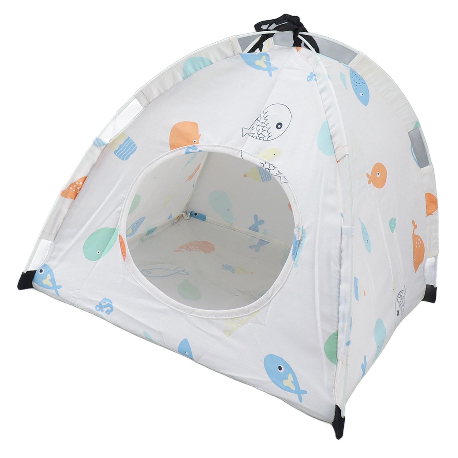 Pet Tent Cartoon Print Detachable Washable Portable Cat Tents for Cats Puppy Small Pets - Image 1