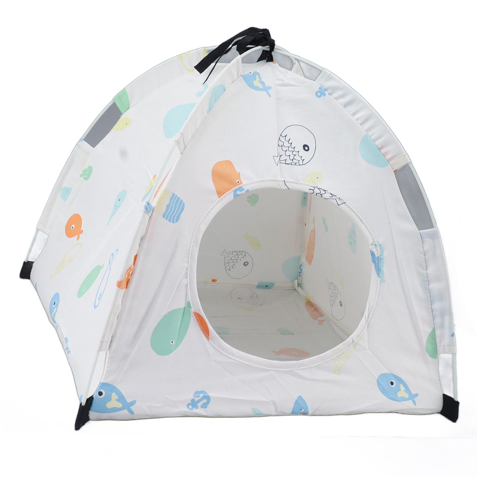 Pet Tent Cartoon Print Detachable Washable Portable Cat Tents for Cats Puppy Small Pets - Image 3
