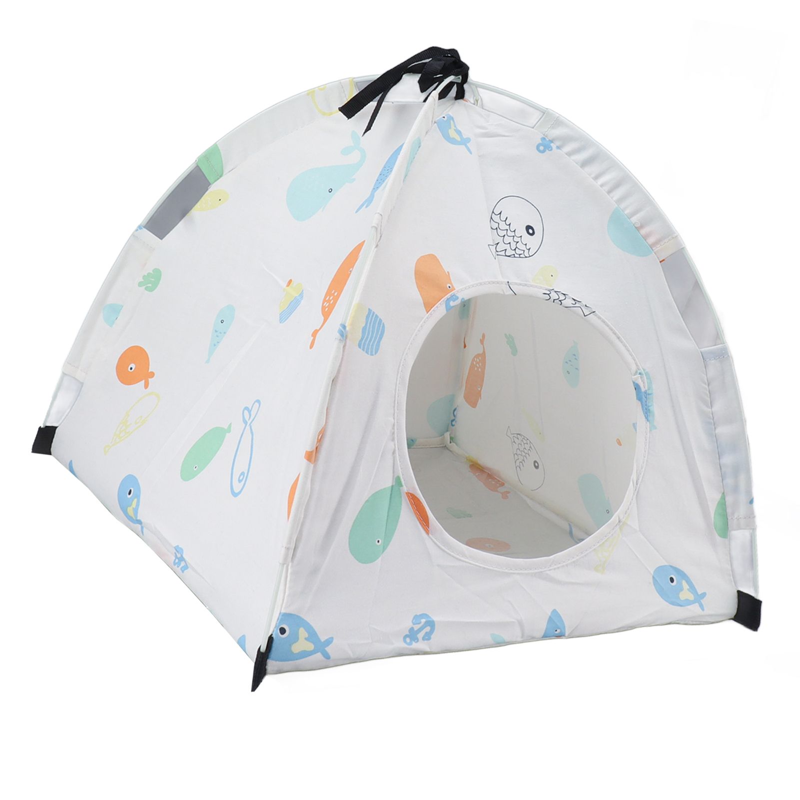 Pet Tent Cartoon Print Detachable Washable Portable Cat Tents for Cats Puppy Small Pets - Image 4