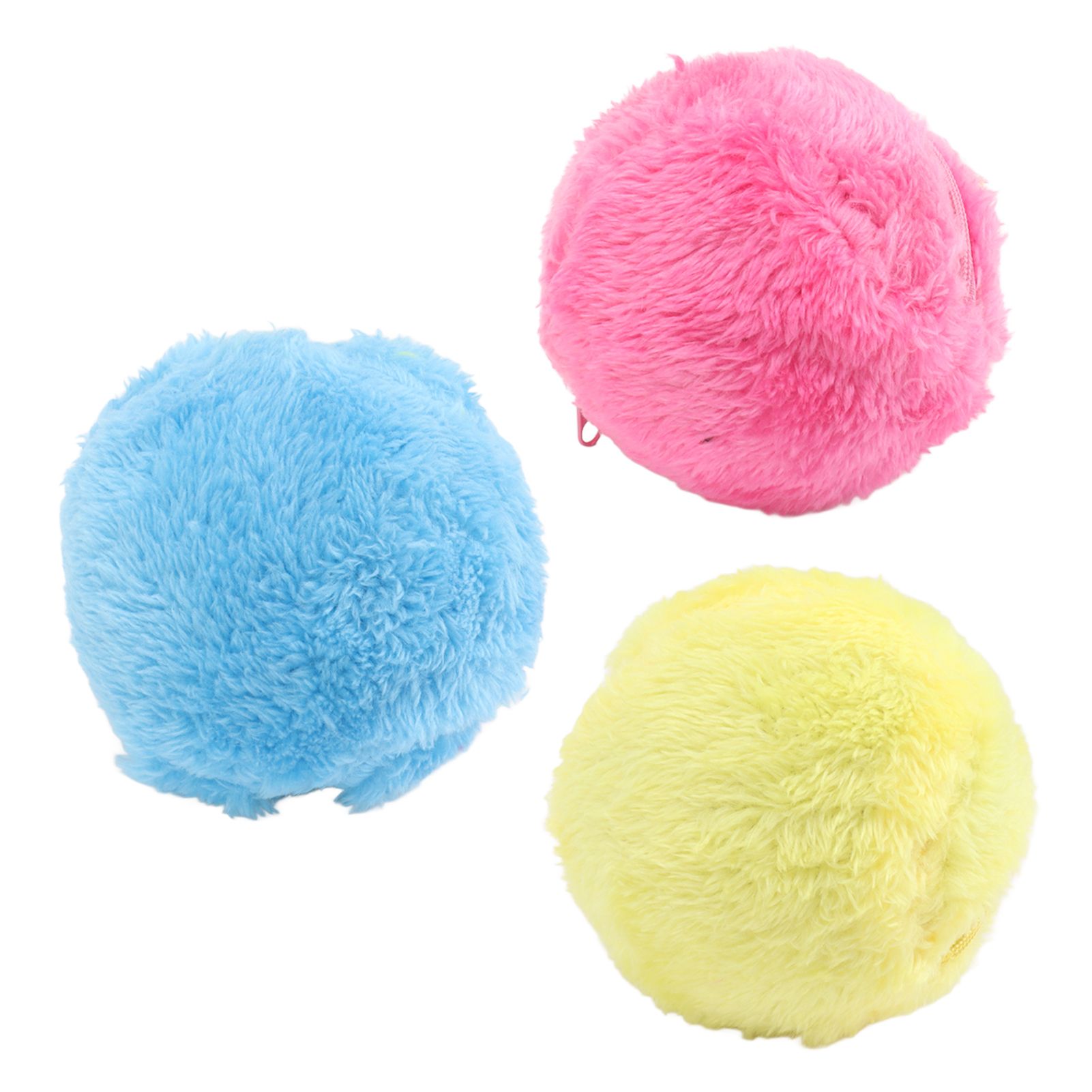 Automatic Rolling Ball Floor Cleaning Attract Attention Pet Interactive Roller Ball Toy with Plush Cover - Image 3