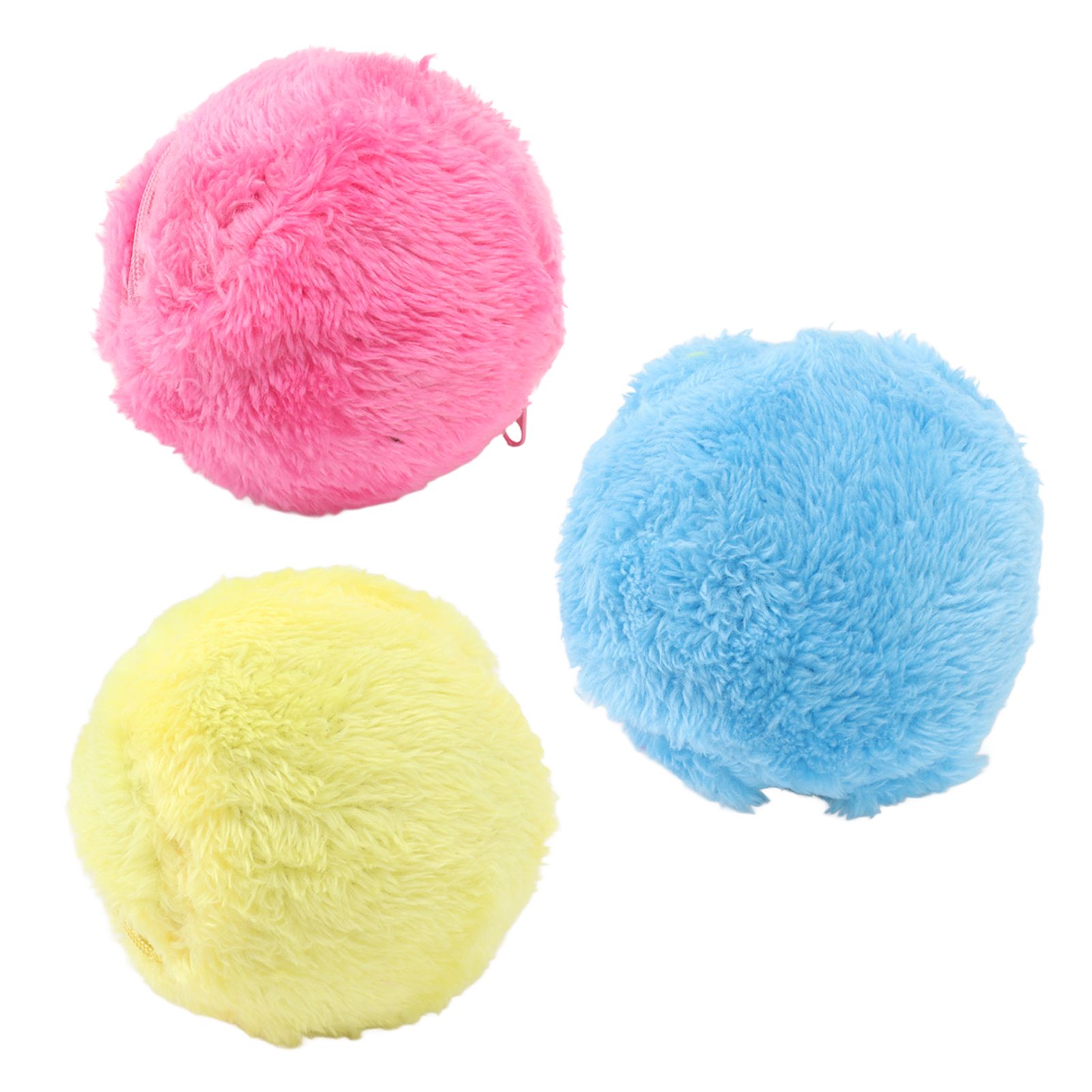 Automatic Rolling Ball Floor Cleaning Attract Attention Pet Interactive Roller Ball Toy with Plush Cover - Image 4
