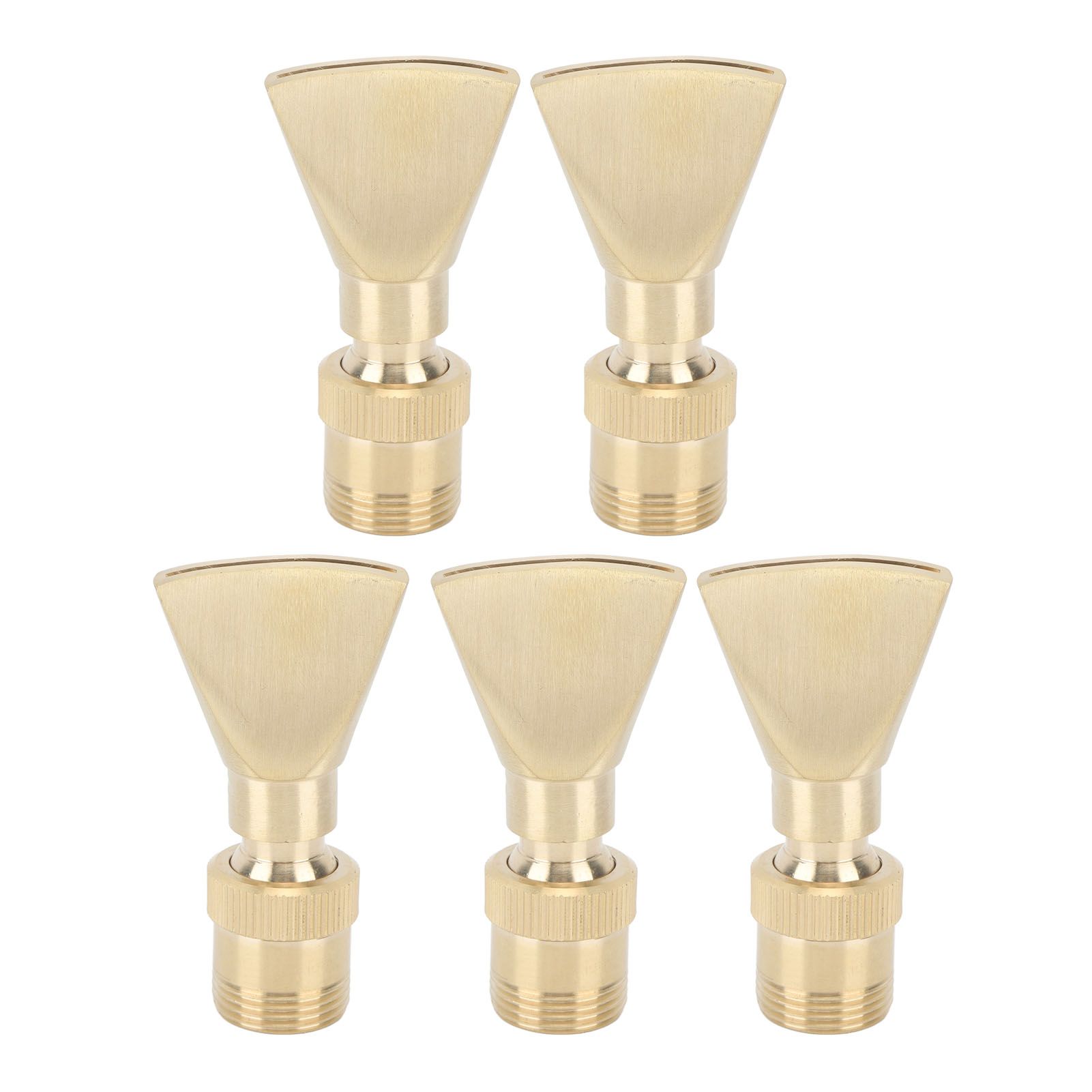 5Pcs Brass Fountain Nozzles Fan Shaped Water Fountain Nozzle Exquisite Fountain Head Sprinkler for Garden Yard Mall - Image 1