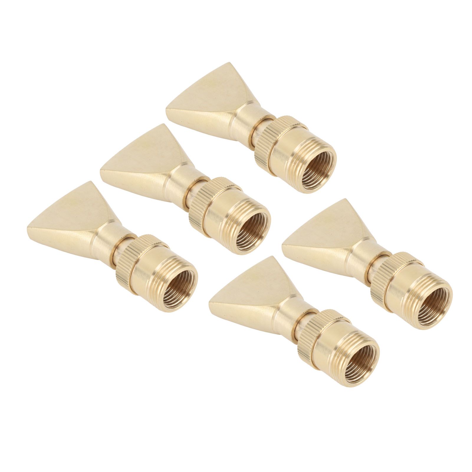 5Pcs Brass Fountain Nozzles Fan Shaped Water Fountain Nozzle Exquisite Fountain Head Sprinkler for Garden Yard Mall - Image 2