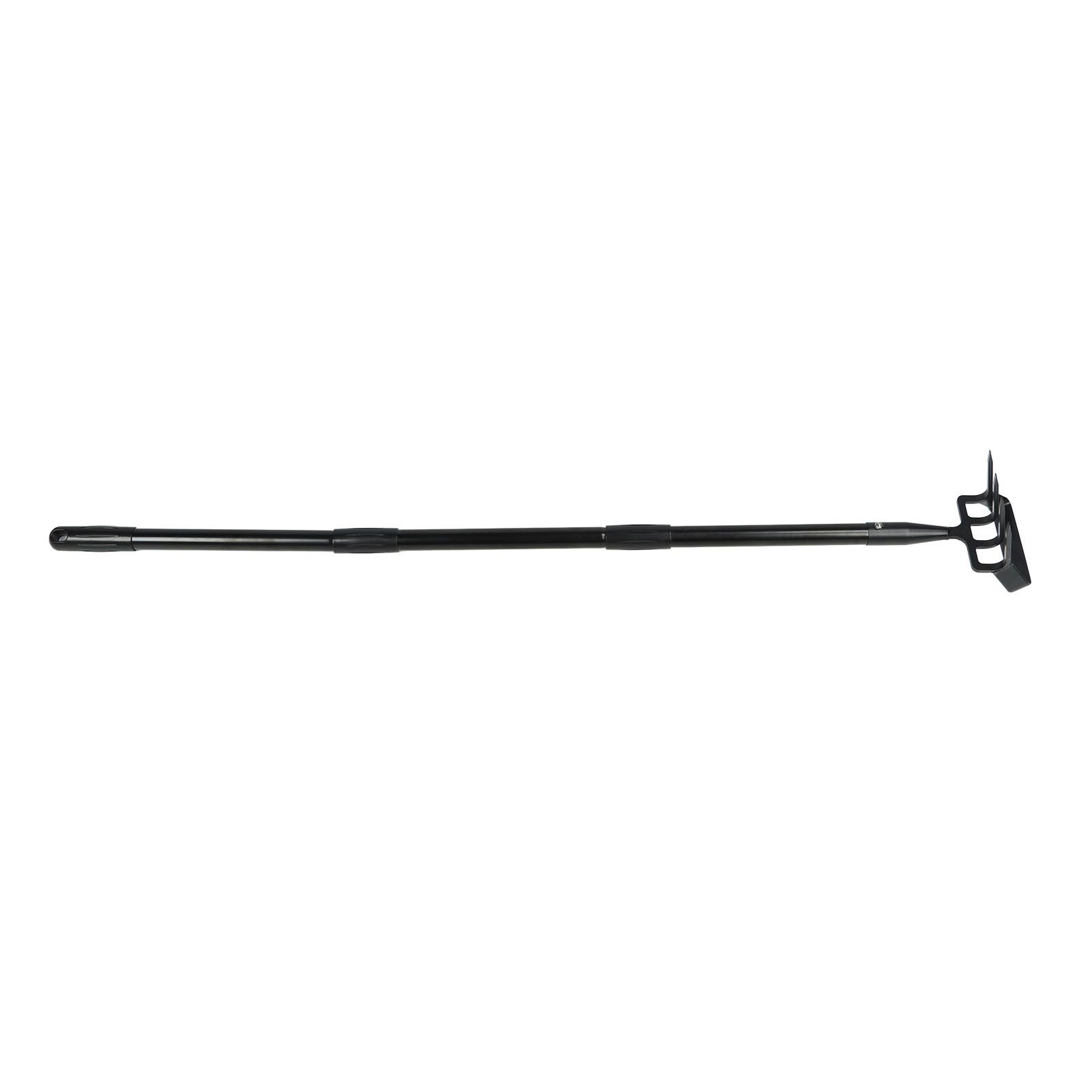 Weeding Rake Adjustable Length Stainless Steel Ergonomic Handle Hand Rake Garden Tool for Cultivating Loosening 3 Sections - Image 3