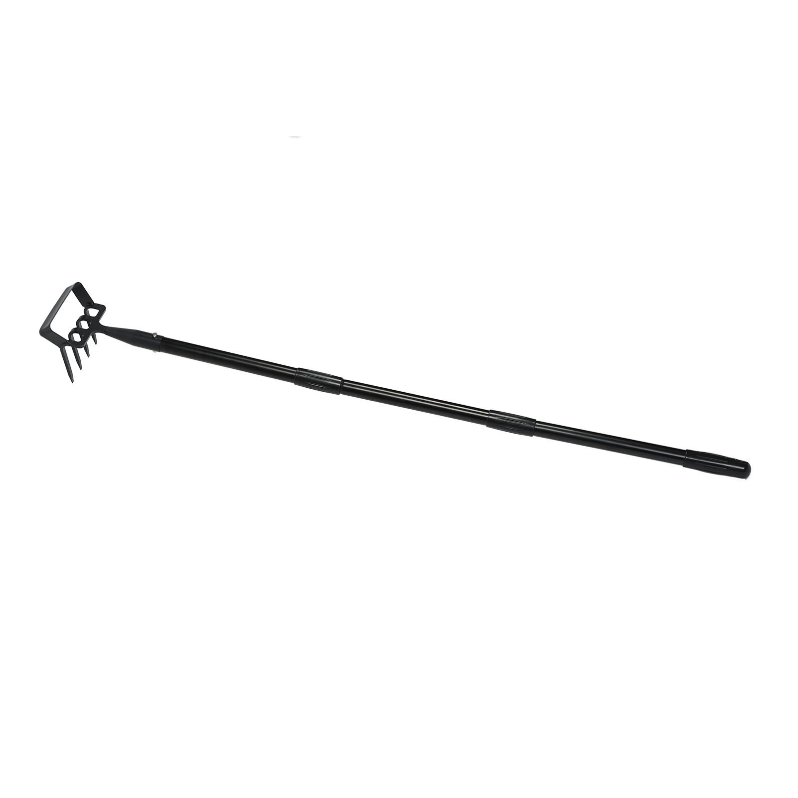 Weeding Rake Adjustable Length Stainless Steel Ergonomic Handle Hand Rake Garden Tool for Cultivating Loosening 3 Sections - Image 6