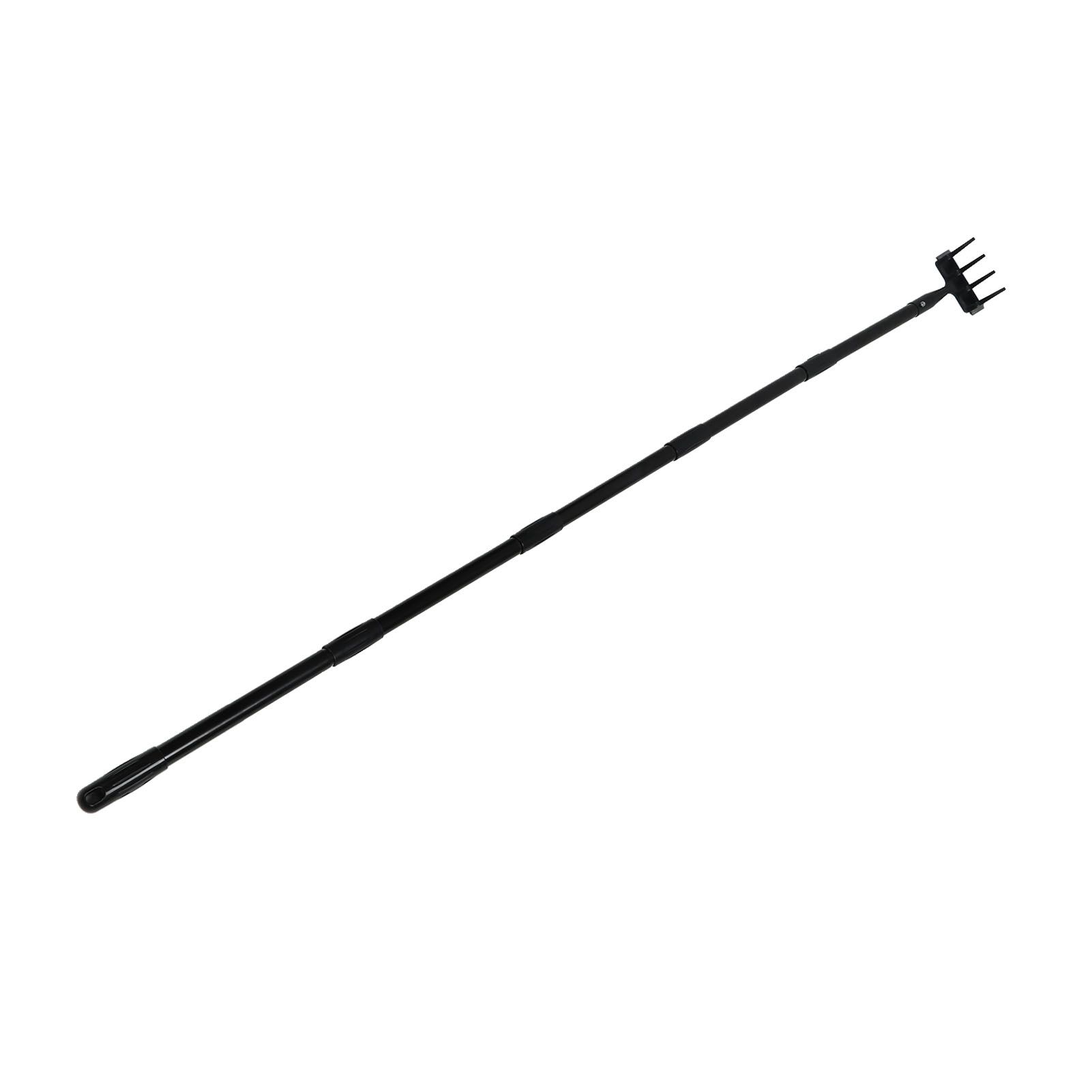 Weeding Rake Adjustable Length Stainless Steel Ergonomic Handle Hand Rake Garden Tool for Cultivating Loosening 5 Sections - Image 3