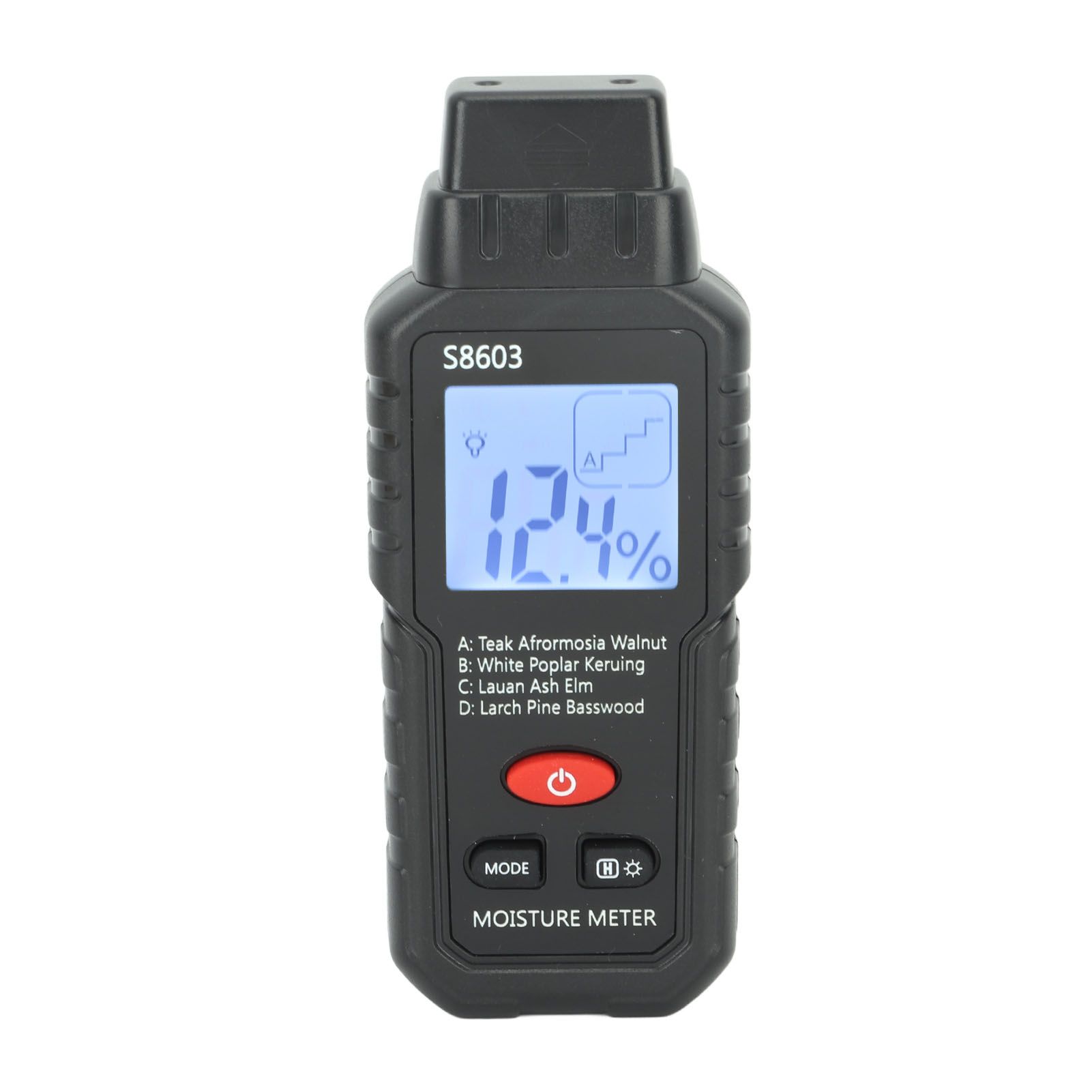 Digital Wood Moisture Meter ABS Wood Humidity Tester Light Weight Timber Damp Detector for Home Garden Yard - Image 1