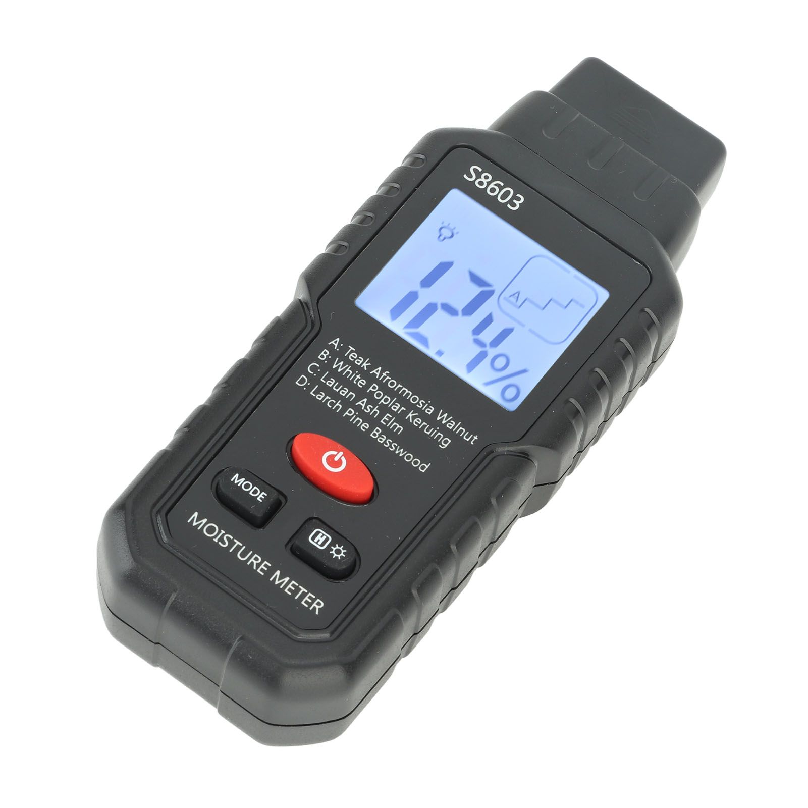Digital Wood Moisture Meter ABS Wood Humidity Tester Light Weight Timber Damp Detector for Home Garden Yard - Image 2