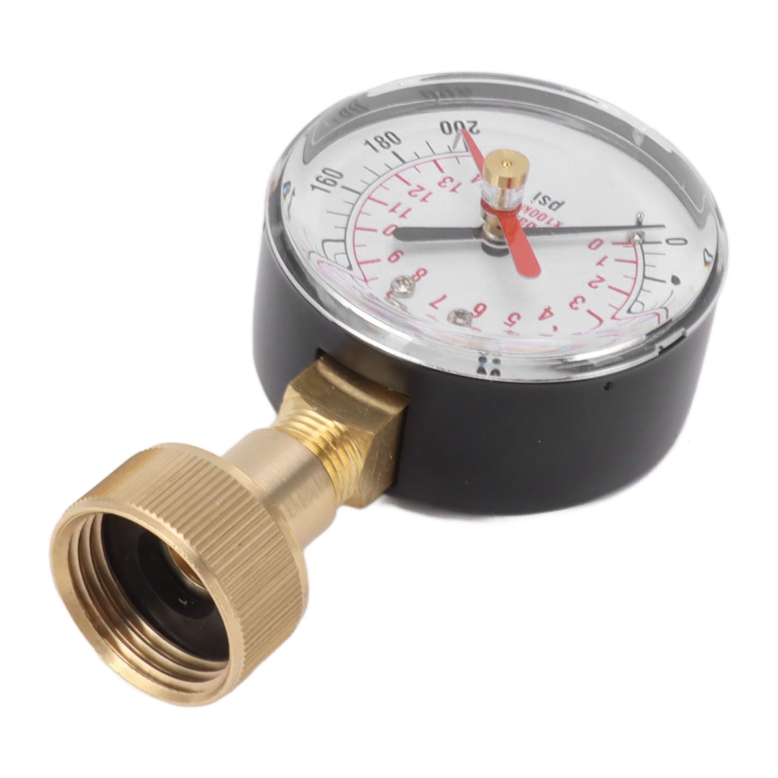 Water Pressure Gauge Aluminum Alloy Iron 0 to 200Psi Universal Water Pressure Test Gauge with 3/4 Female Hose Thread for Replacement - Image 6