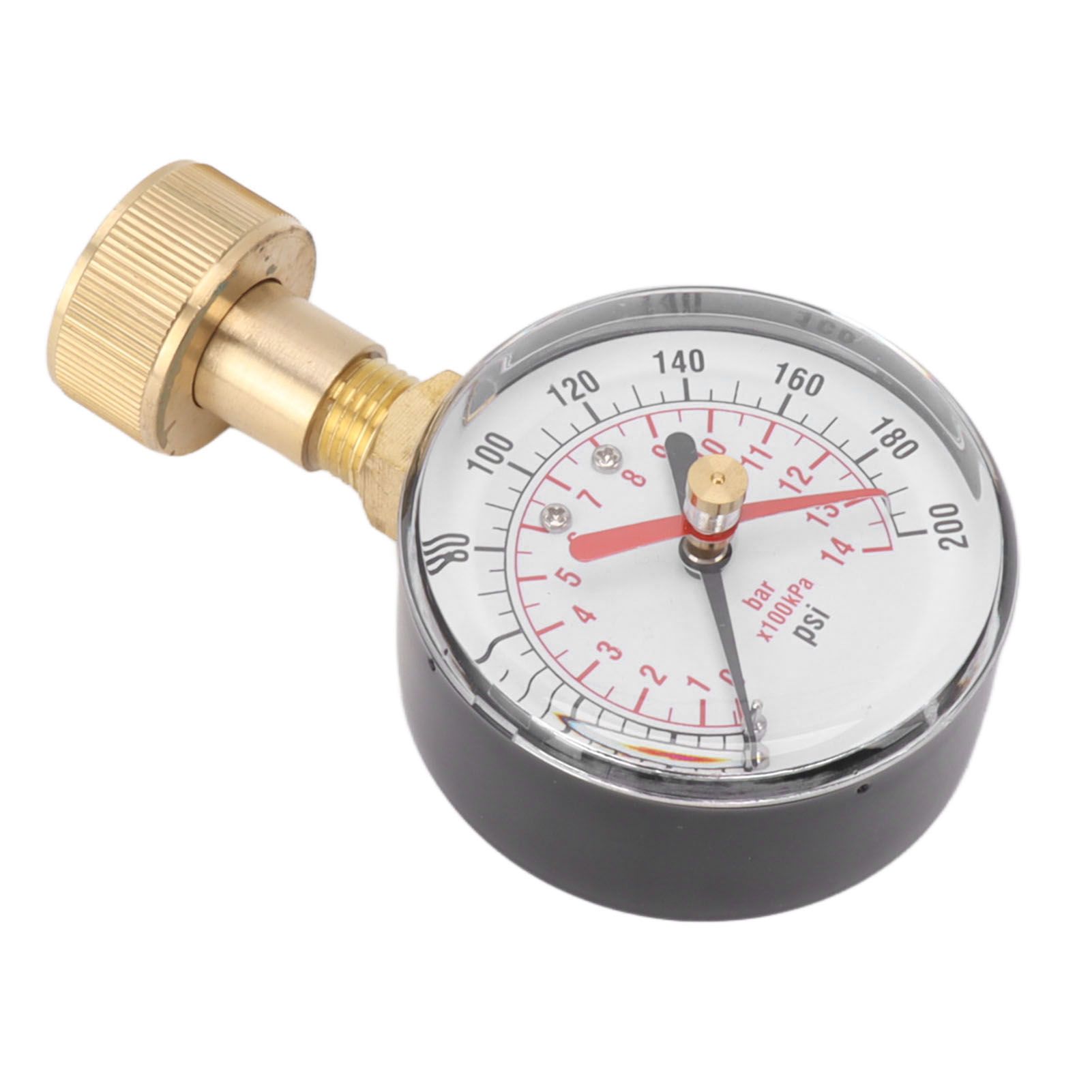Water Pressure Gauge Aluminum Alloy Iron 0 to 200Psi Universal Water Pressure Test Gauge with 3/4 Female Hose Thread for Replacement - Image 7