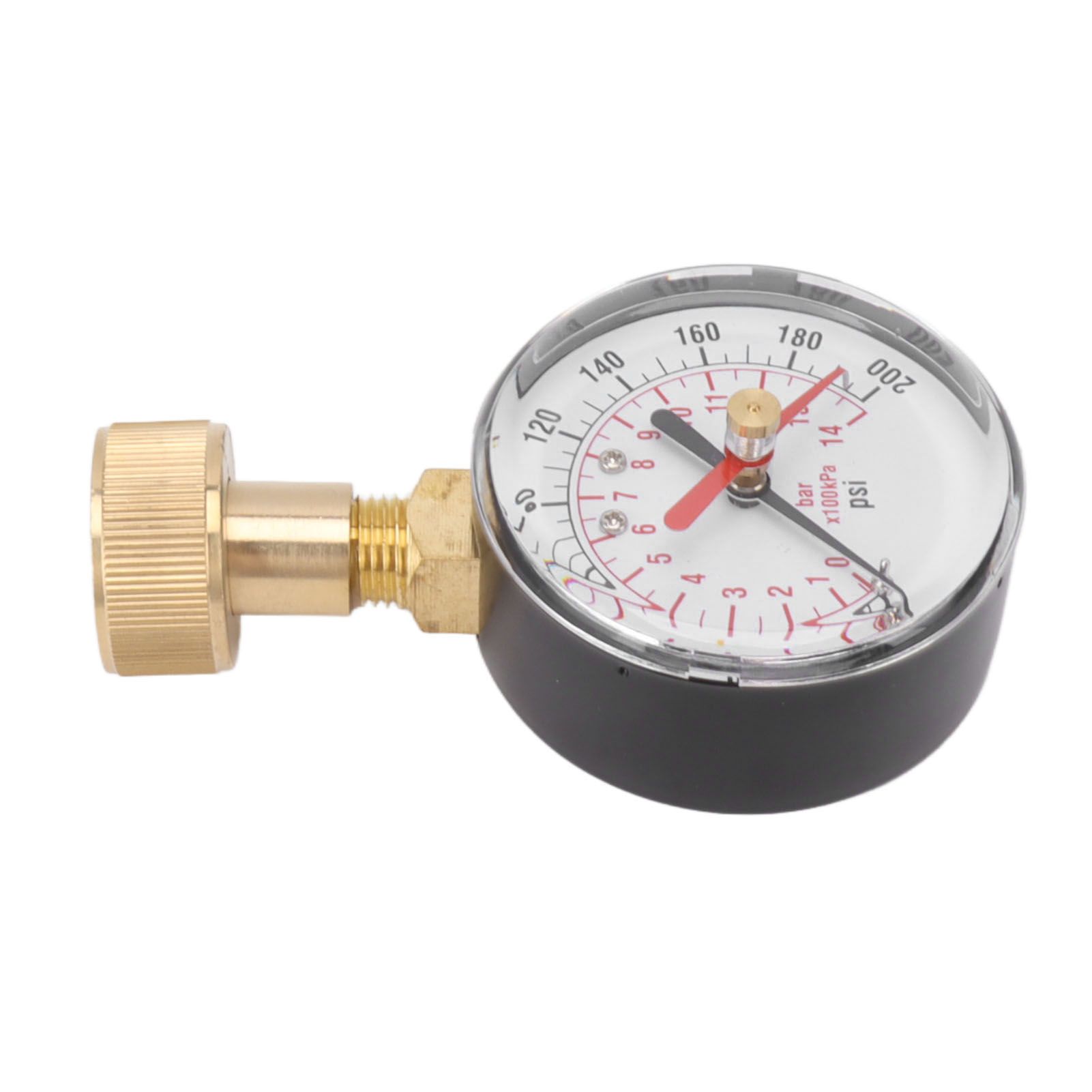 Water Pressure Gauge Aluminum Alloy Iron 0 to 200Psi Universal Water Pressure Test Gauge with 3/4 Female Hose Thread for Replacement - Image 8