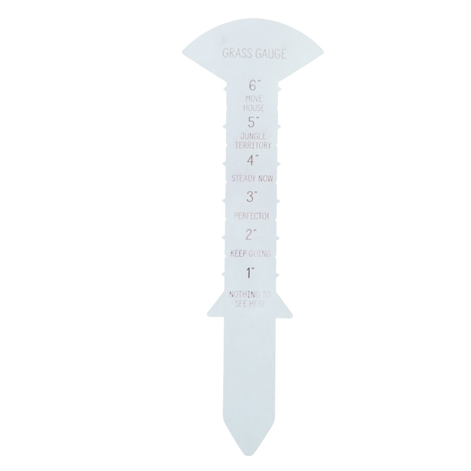 Grass Gauge 30cm Clear Funny Text Sturdy Iron Grass Height Measuring Ruler for Garden Yard Lawn - Image 1