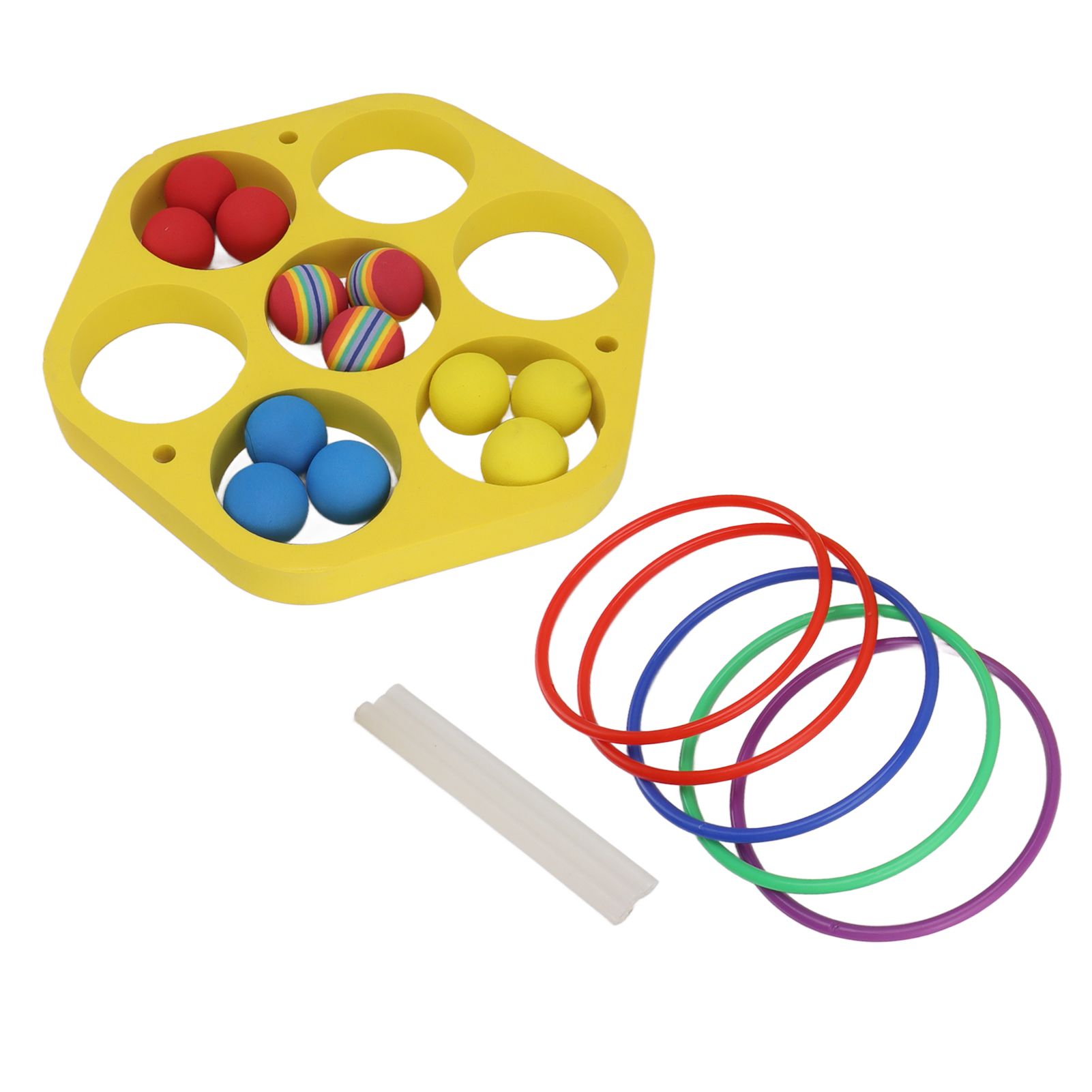 Ring Throw Pool Game Toy EVA Floating Foam with Balls for Kids Adults Water Sports Outdoor Party Hexagonal Circle - Image 6