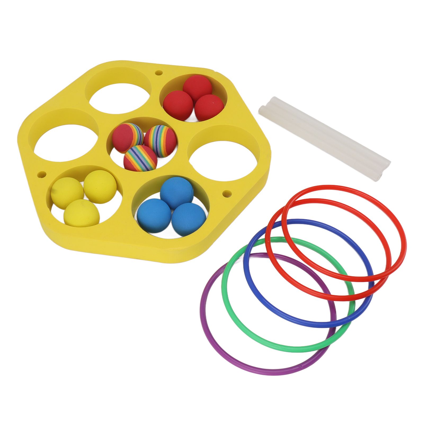 Ring Throw Pool Game Toy EVA Floating Foam with Balls for Kids Adults Water Sports Outdoor Party Hexagonal Circle - Image 7