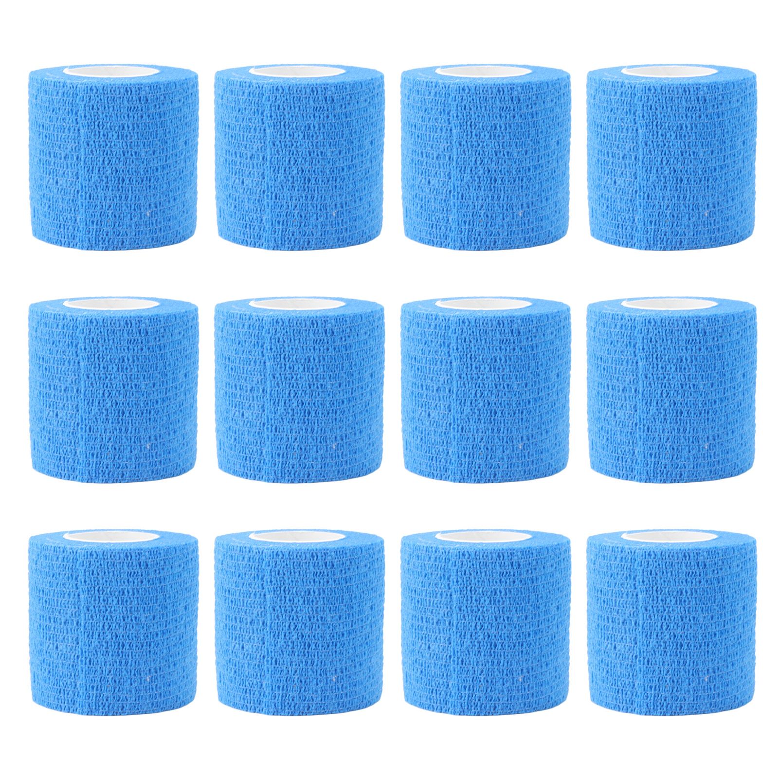 12 Pack 4.5M Animal Elastic Bandage Self Adhesive Cow Hoof Repairing Bandage Non Woven Polyester Waterproof for Livestock Blue - Image 1