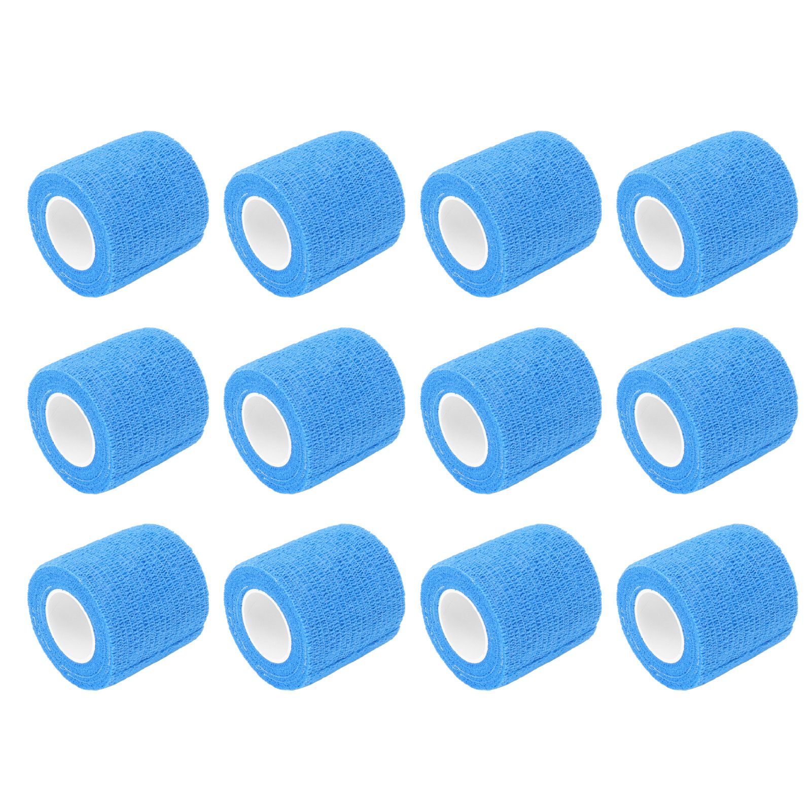 12 Pack 4.5M Animal Elastic Bandage Self Adhesive Cow Hoof Repairing Bandage Non Woven Polyester Waterproof for Livestock Blue - Image 2
