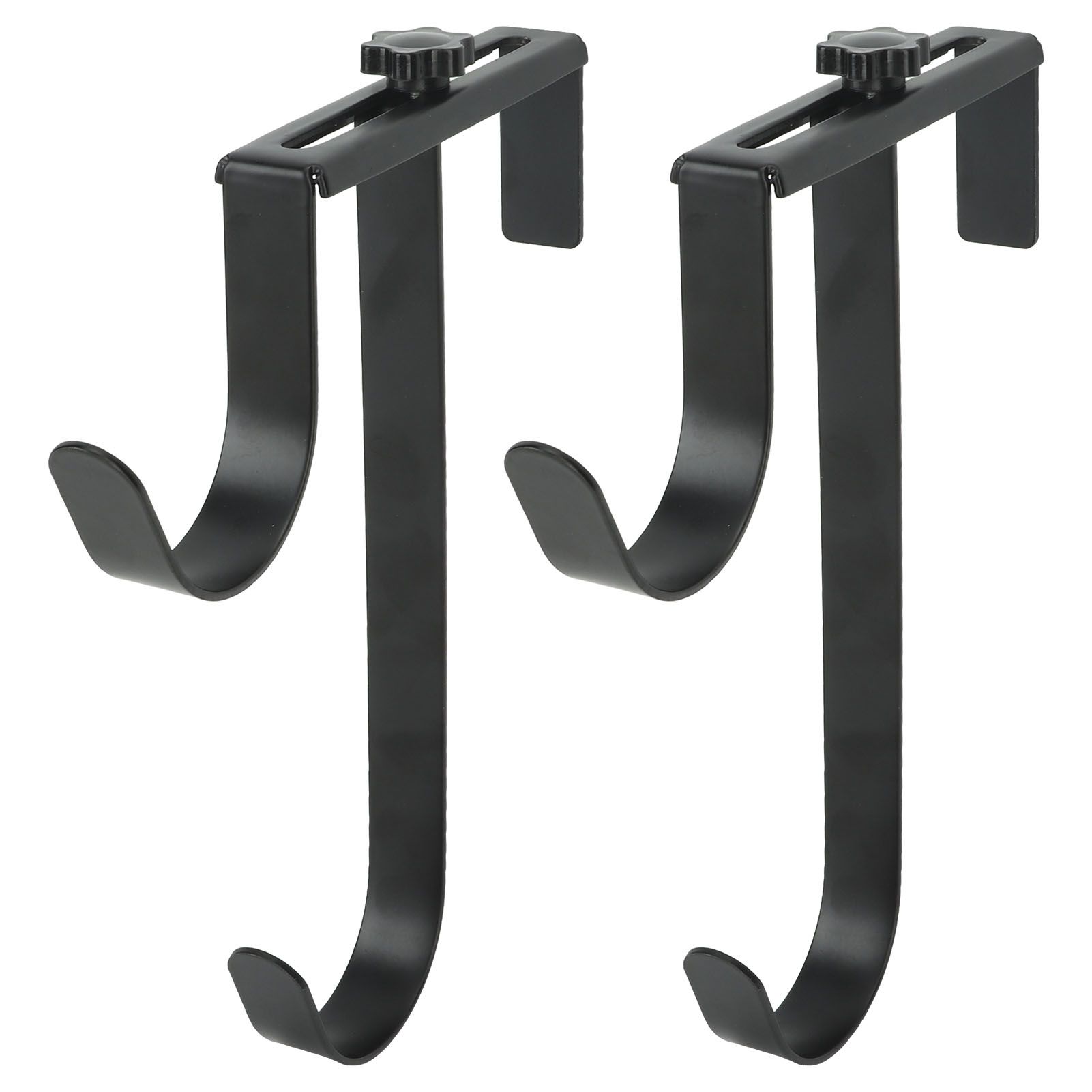 2Pcs Pool Pole Hanger Adjustable Metal Iron Pool Pole Hook Hanger Pool Accessories for Pool Poles Pool Fence Wall - Image 1