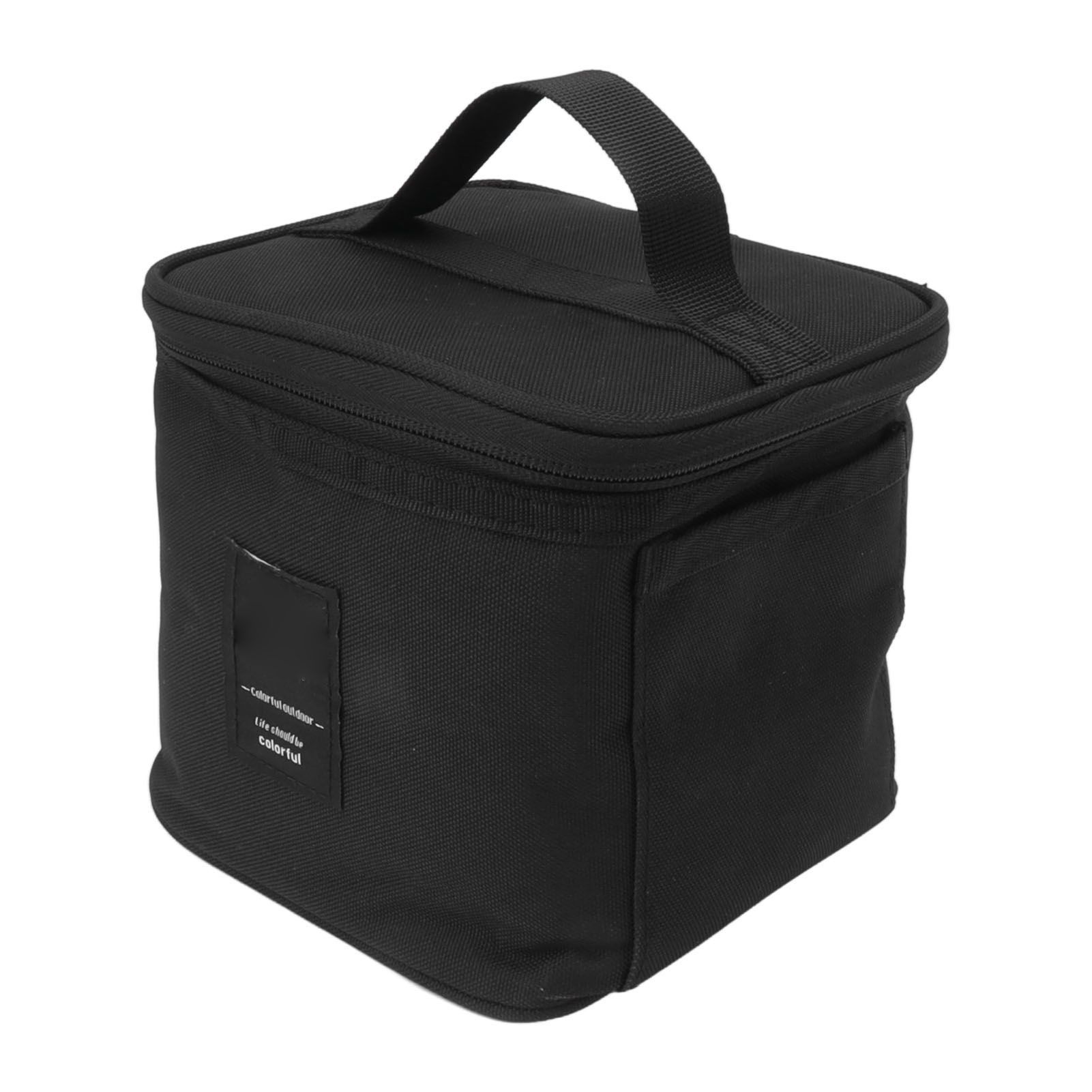 Spice Bottle Carry Bag Removable Inner Divider Oxford Cloth Portable Seasoning Jar Bag for BBQ Picnic Camping Black - Image 2