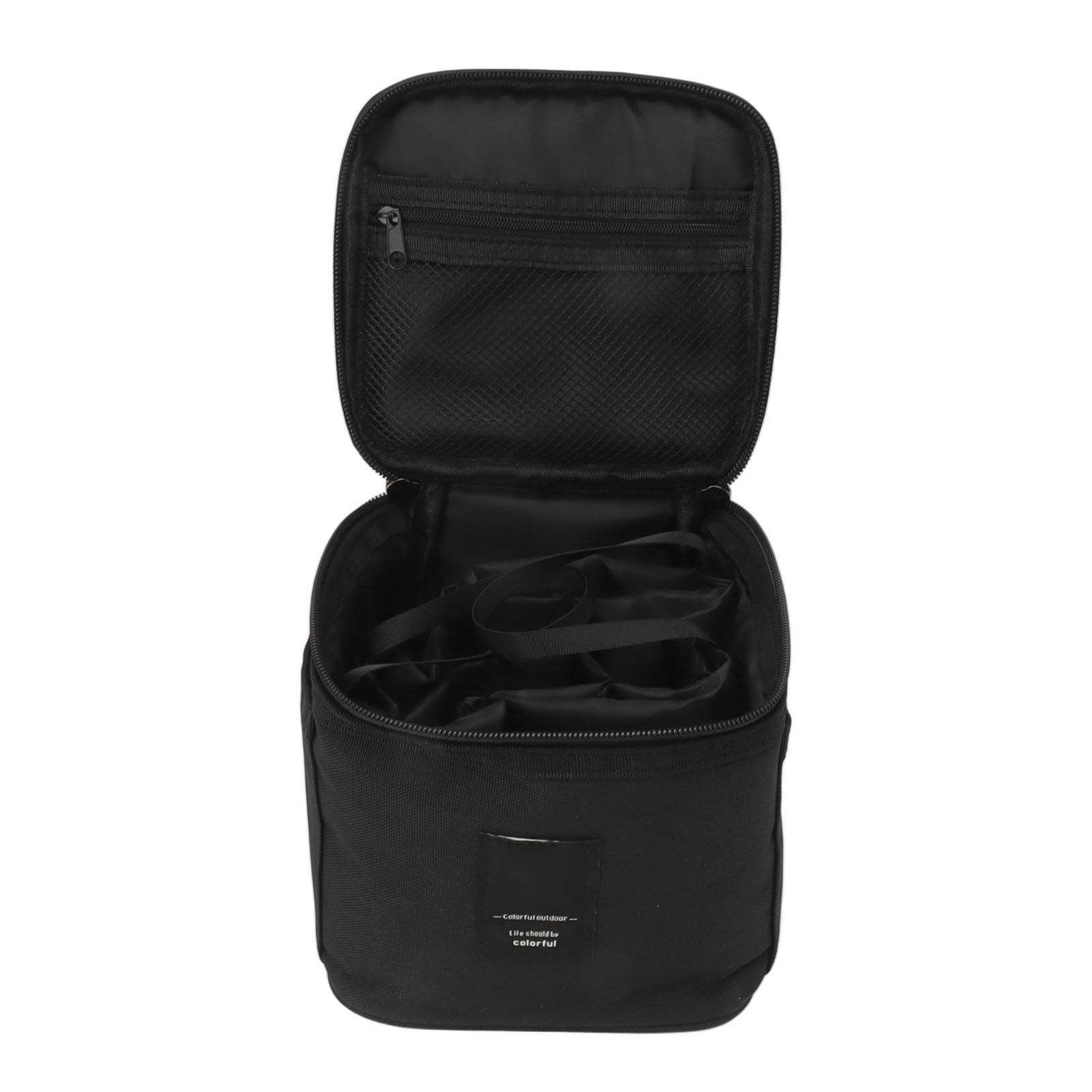 Spice Bottle Carry Bag Removable Inner Divider Oxford Cloth Portable Seasoning Jar Bag for BBQ Picnic Camping Black - Image 5