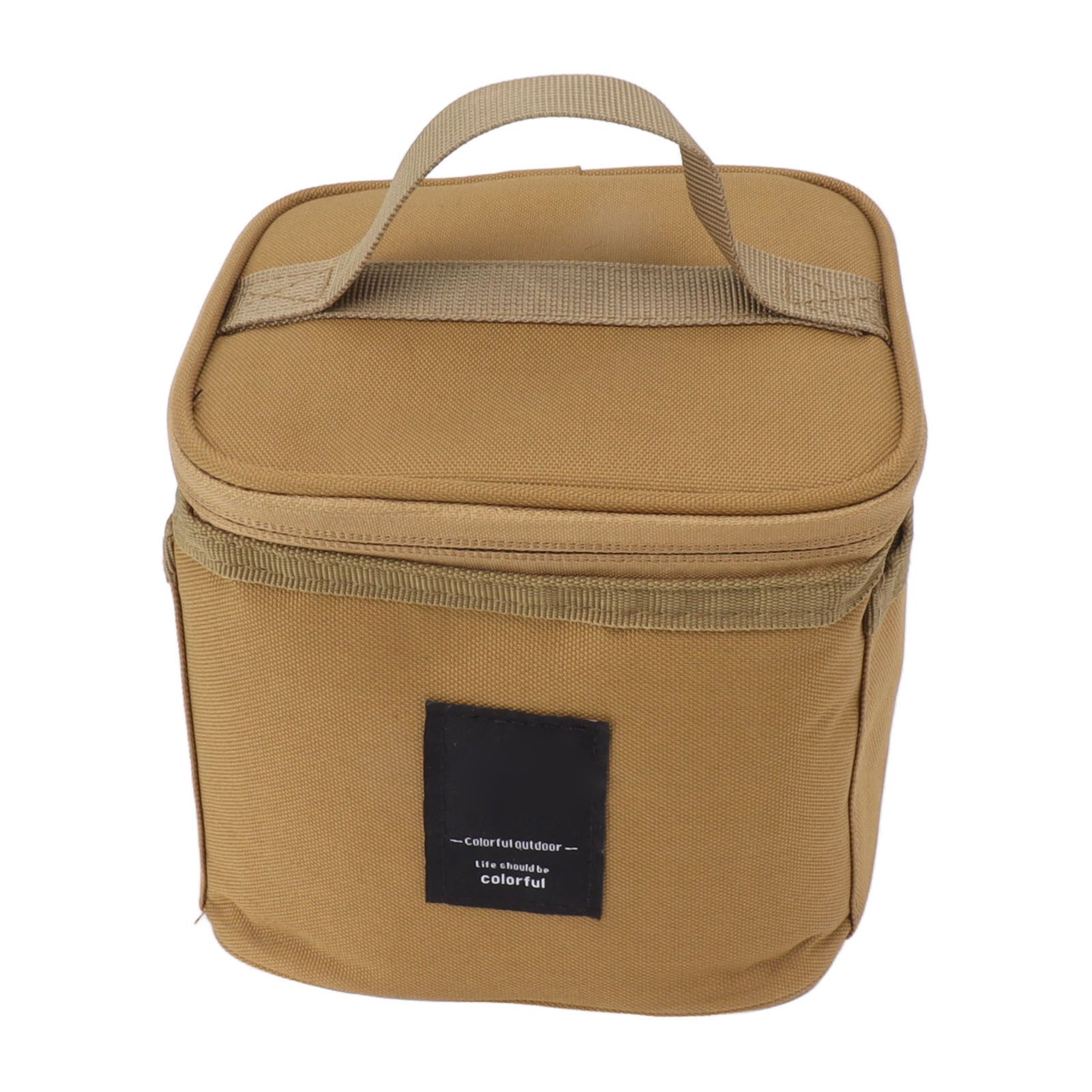 Spice Bottle Carry Bag Removable Inner Divider Oxford Cloth Portable Seasoning Jar Bag for BBQ Picnic Camping Khaki - Image 4