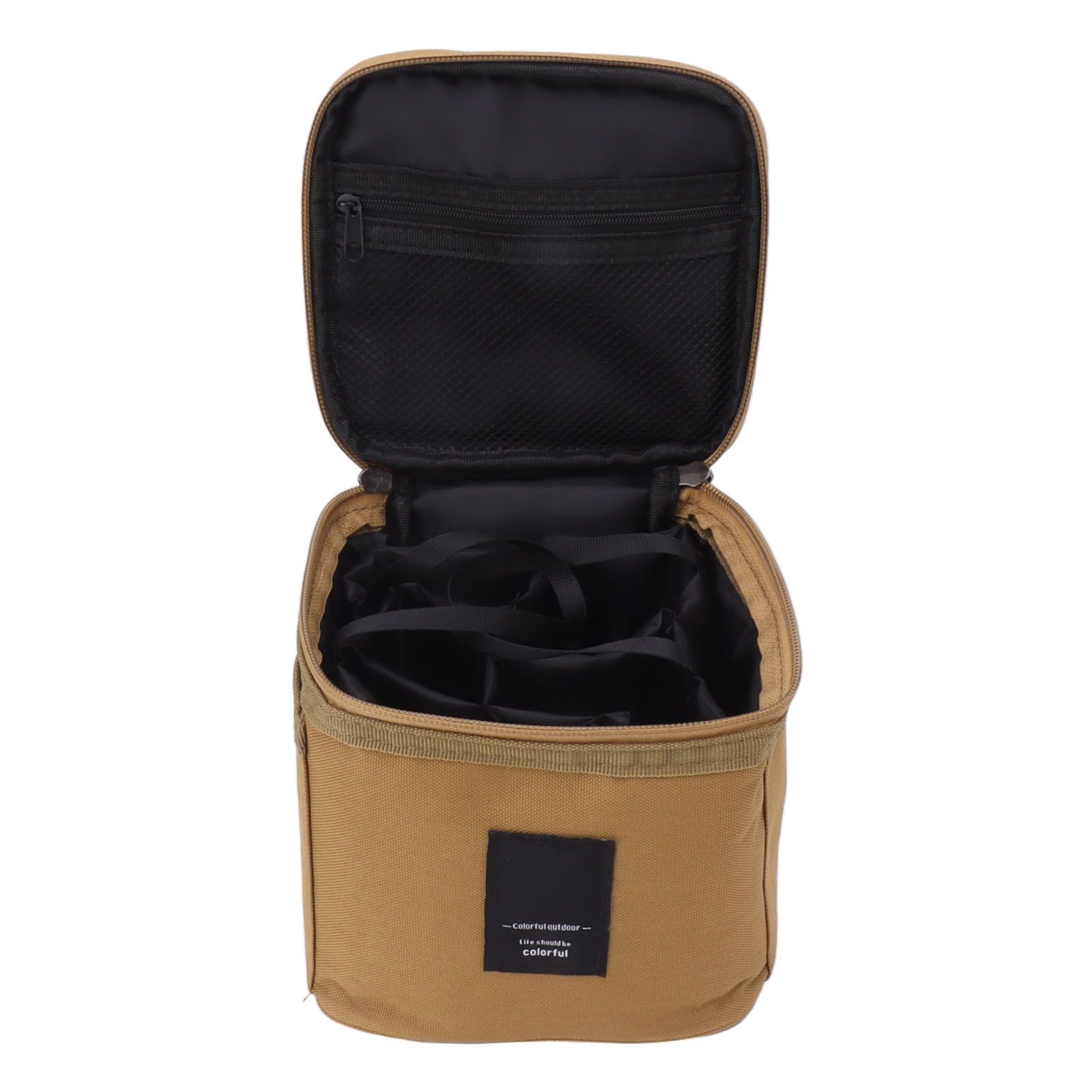 Spice Bottle Carry Bag Removable Inner Divider Oxford Cloth Portable Seasoning Jar Bag for BBQ Picnic Camping Khaki - Image 5