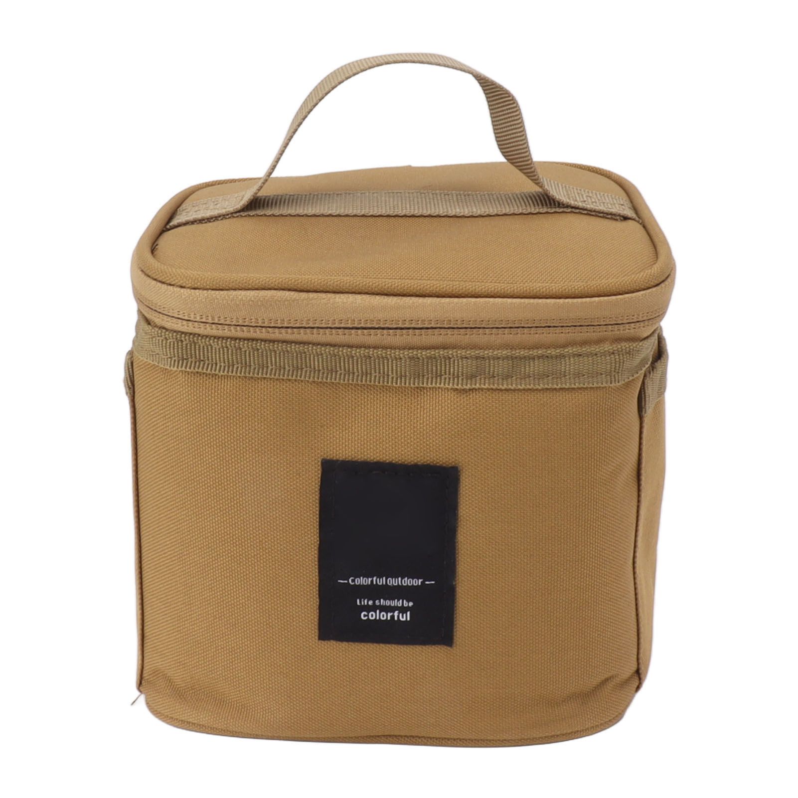 Spice Bottle Carry Bag Removable Inner Divider Oxford Cloth Portable Seasoning Jar Bag for BBQ Picnic Camping Khaki - Image 6