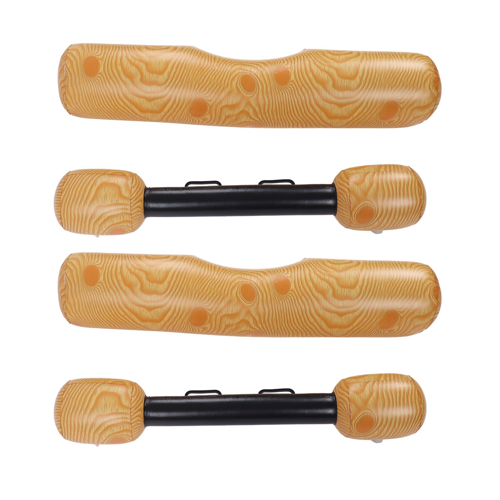 2 PCS Wood Grain Inflatable Floating Row Pool Floats Floating Log Raft Toys Outdoor Party Water Sports Games for Adults Kids - Image 1