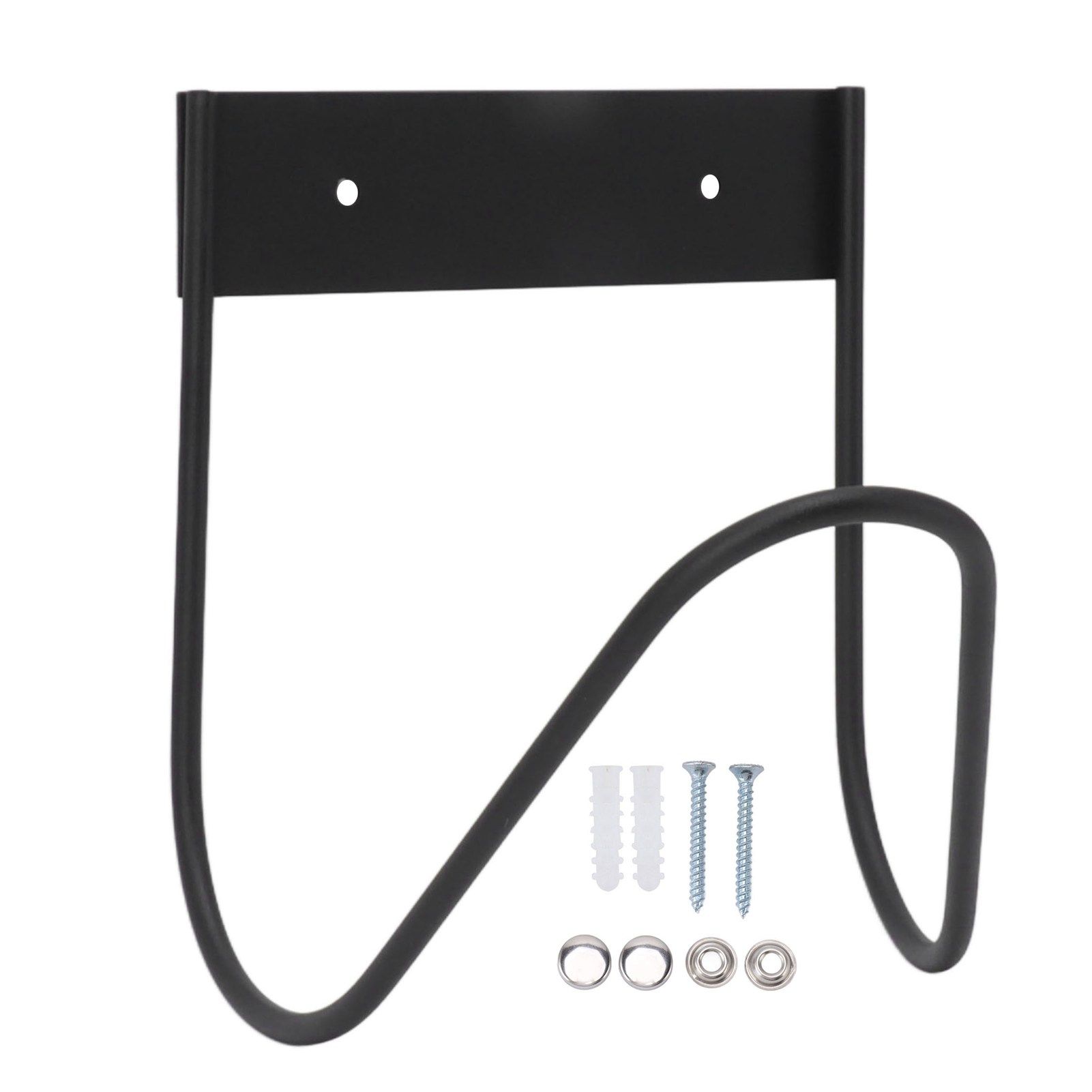 Garden Hose Holder 304 Stainless Steel Wall Mount Heave Duty Water Hose Hook Hanger for Outside Yard Black - Image 1
