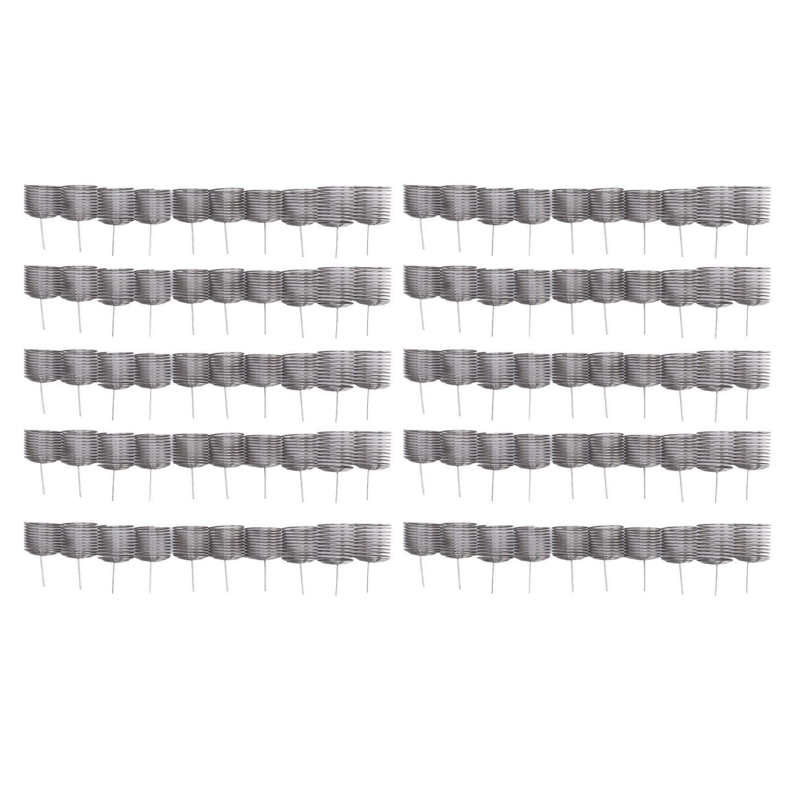100PCS Fertilizer Mesh Basket Column Shape Stainless Steel Nutrition Box Tools for Garden Nursery Large - Image 1