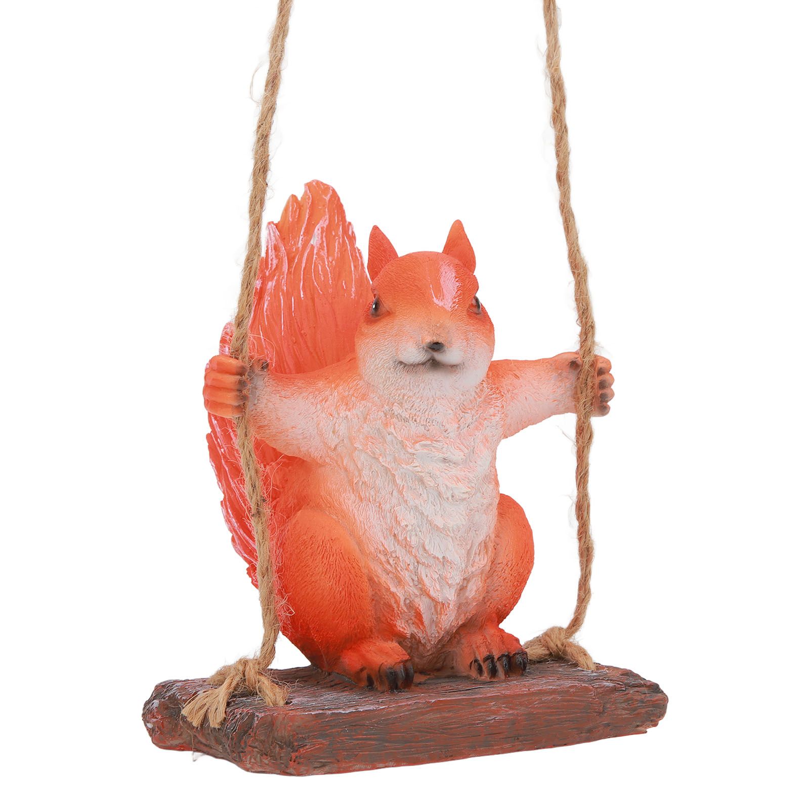 Hanging Squirrel Statues Garden Decor Cute Swing Squirrel Sculpture Outdoor Patio Ornament Animal Resin Figurine Red Brown - Image 5