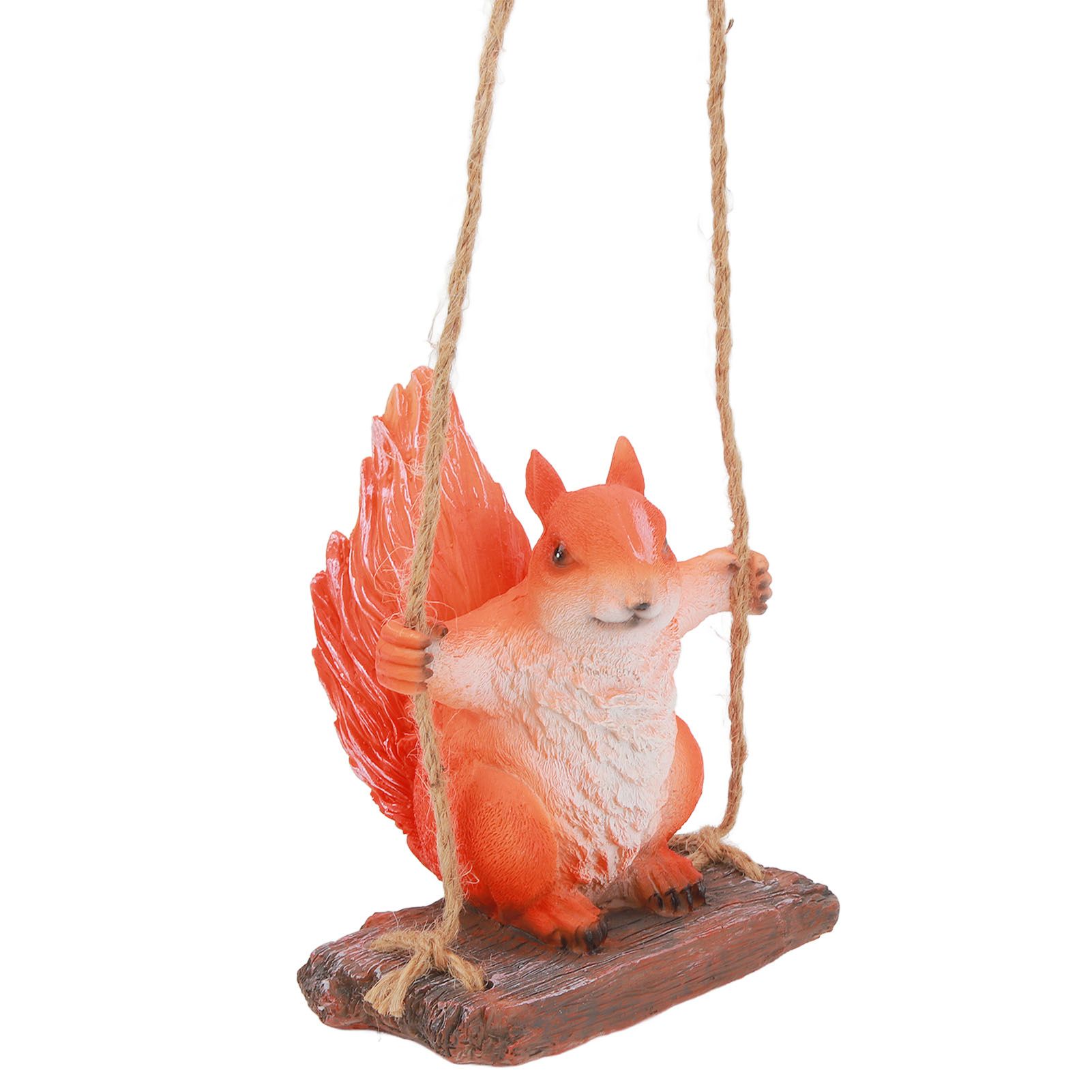 Hanging Squirrel Statues Garden Decor Cute Swing Squirrel Sculpture Outdoor Patio Ornament Animal Resin Figurine Red Brown - Image 7