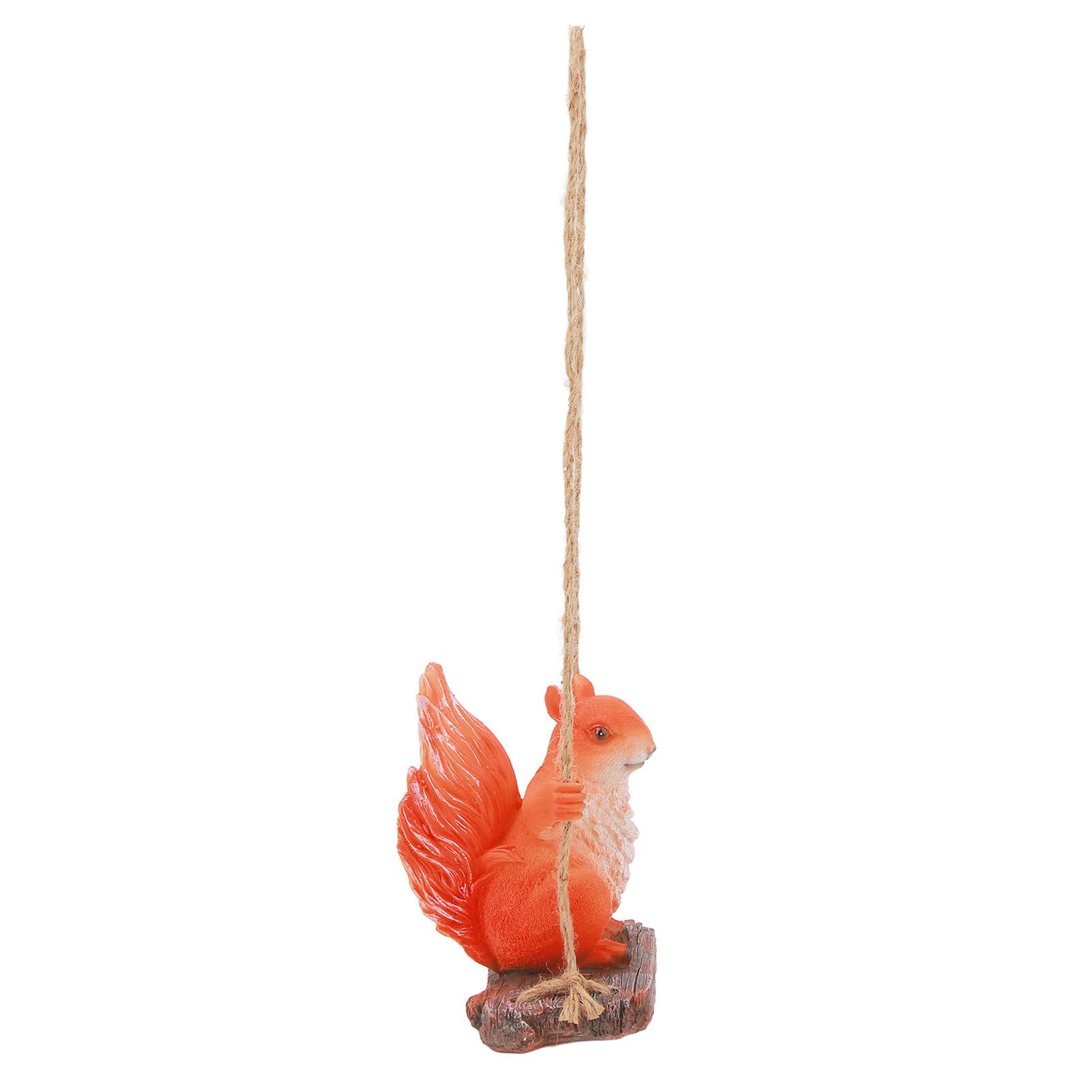 Hanging Squirrel Statues Garden Decor Cute Swing Squirrel Sculpture Outdoor Patio Ornament Animal Resin Figurine Red Brown - Image 8