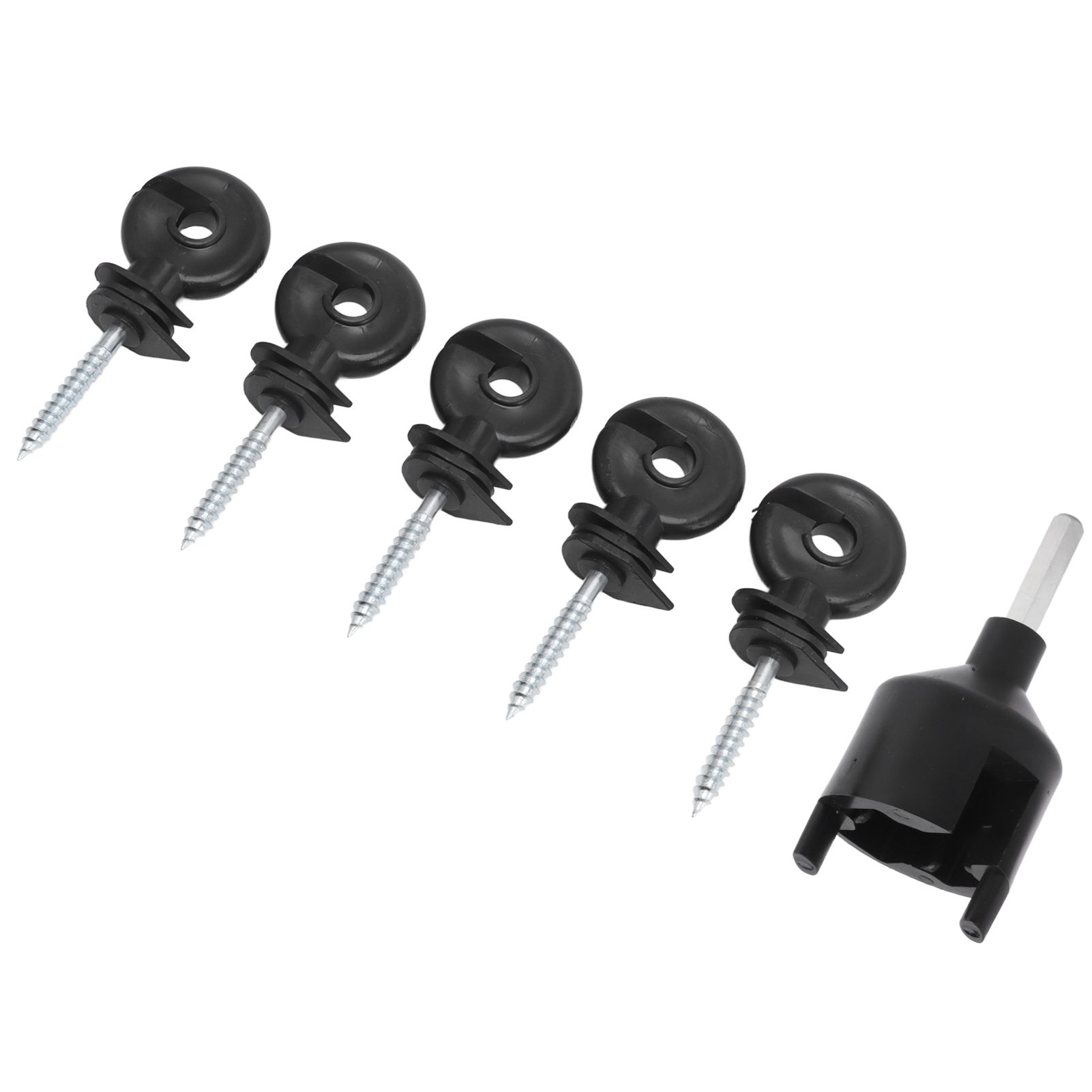 50Pcs Electric Fence Insulator Screw in Insulator Fence Ring Post Wood Post Insulator with Insulator Socket Tool - Image 4