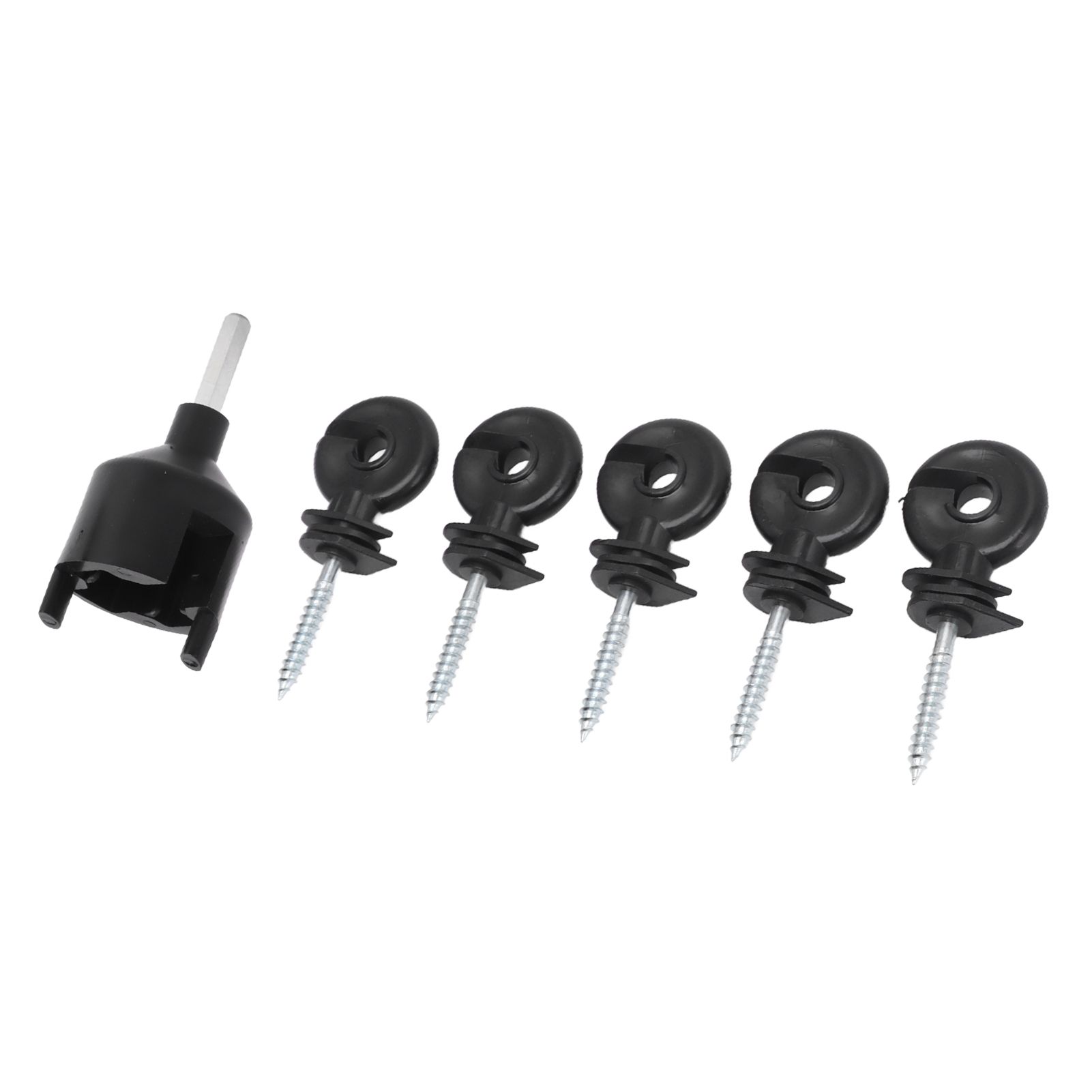 50Pcs Electric Fence Insulator Screw in Insulator Fence Ring Post Wood Post Insulator with Insulator Socket Tool - Image 5