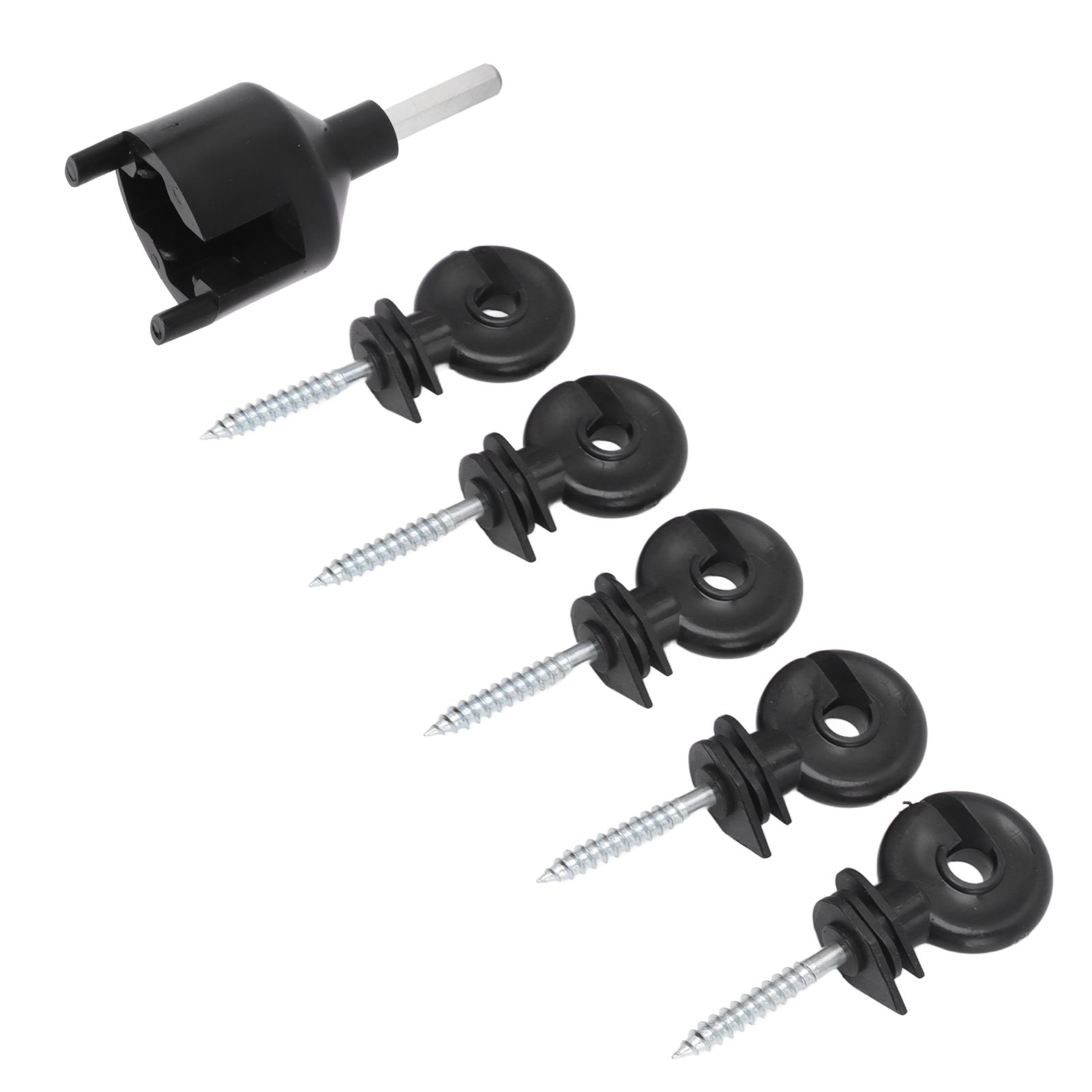 50Pcs Electric Fence Insulator Screw in Insulator Fence Ring Post Wood Post Insulator with Insulator Socket Tool - Image 6