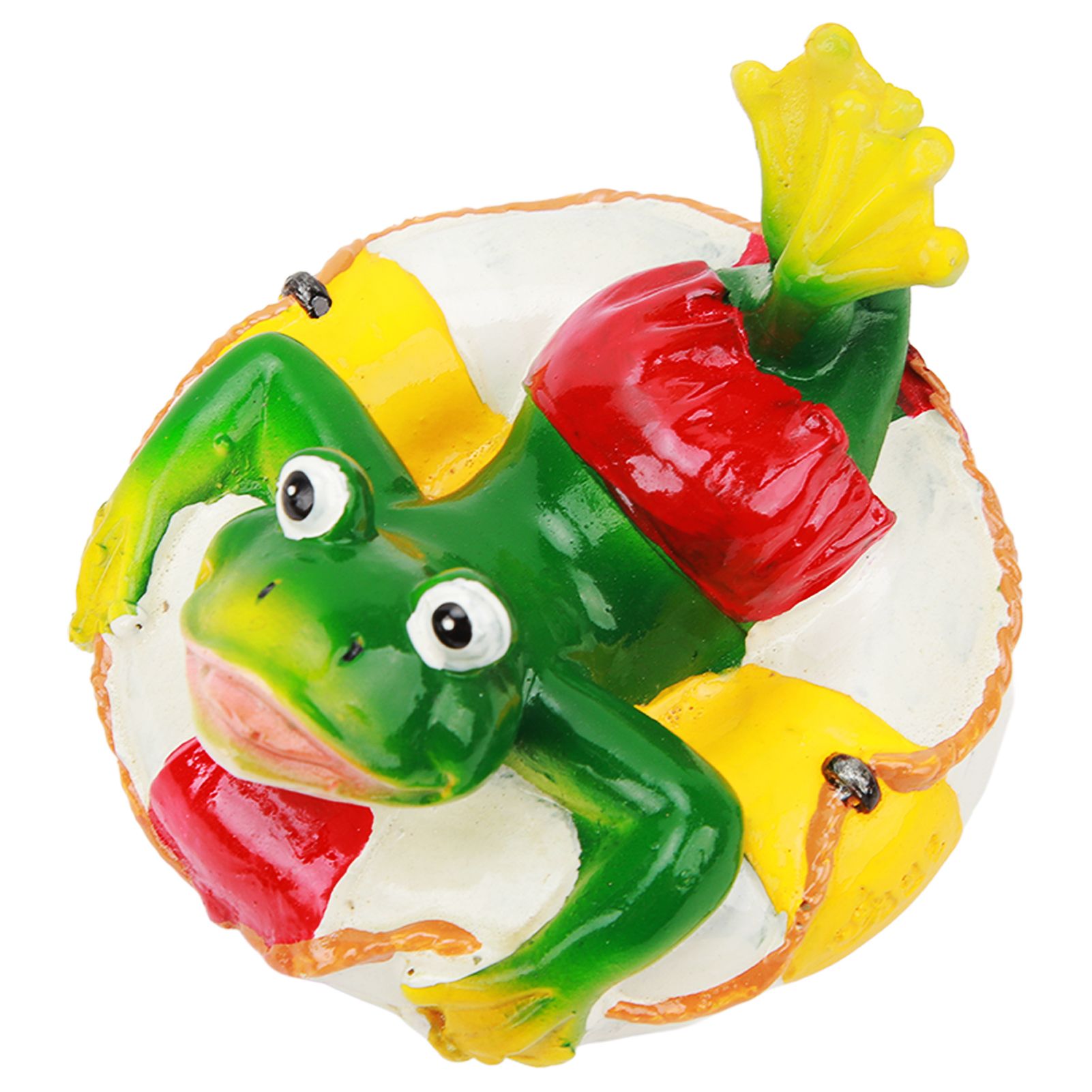 Frog Pond Ornaments Resin Colorfast Easy Float Water Floating Frog Garden Statue for Home Garden Yard Swimming Ring Frog - Image 5