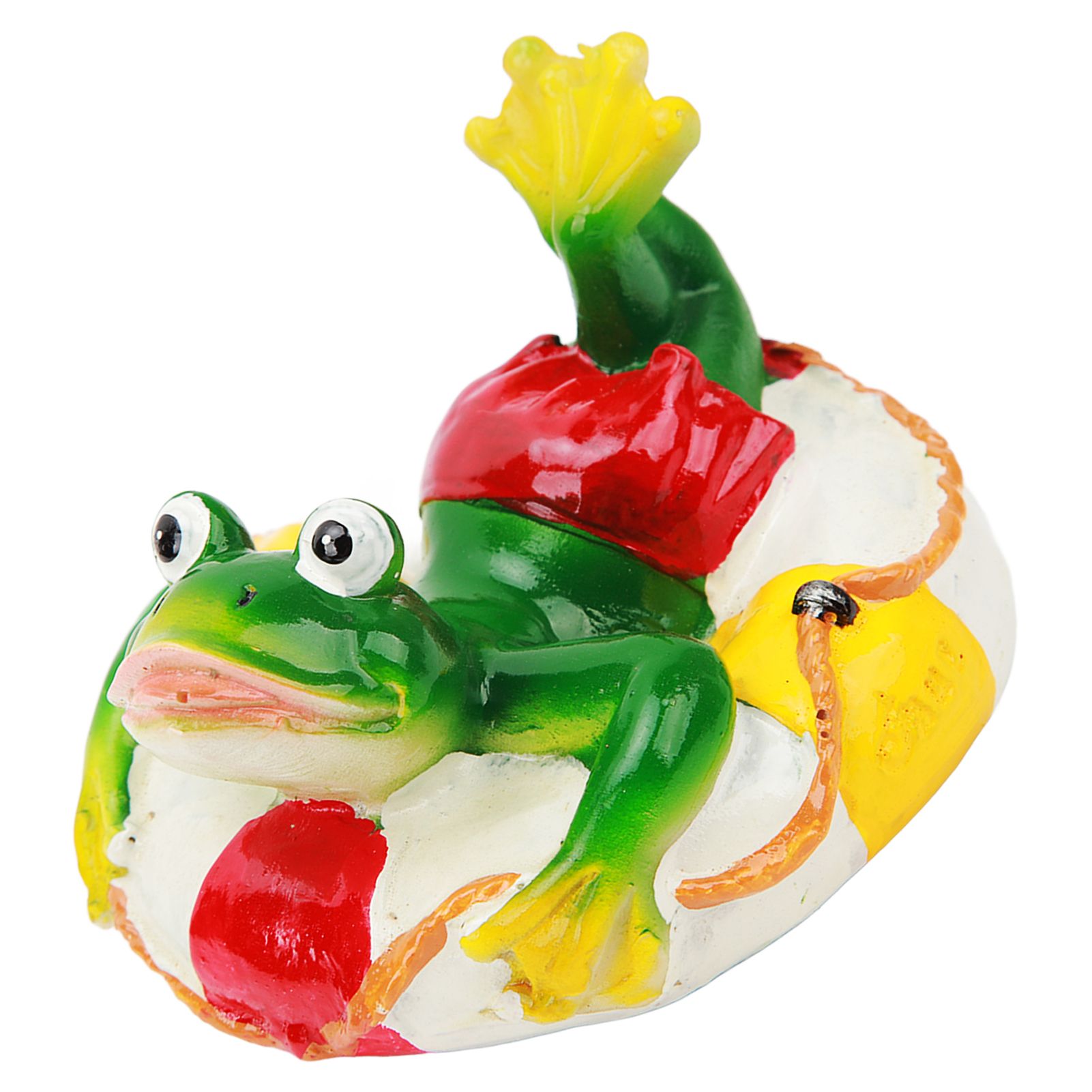 Frog Pond Ornaments Resin Colorfast Easy Float Water Floating Frog Garden Statue for Home Garden Yard Swimming Ring Frog - Image 6