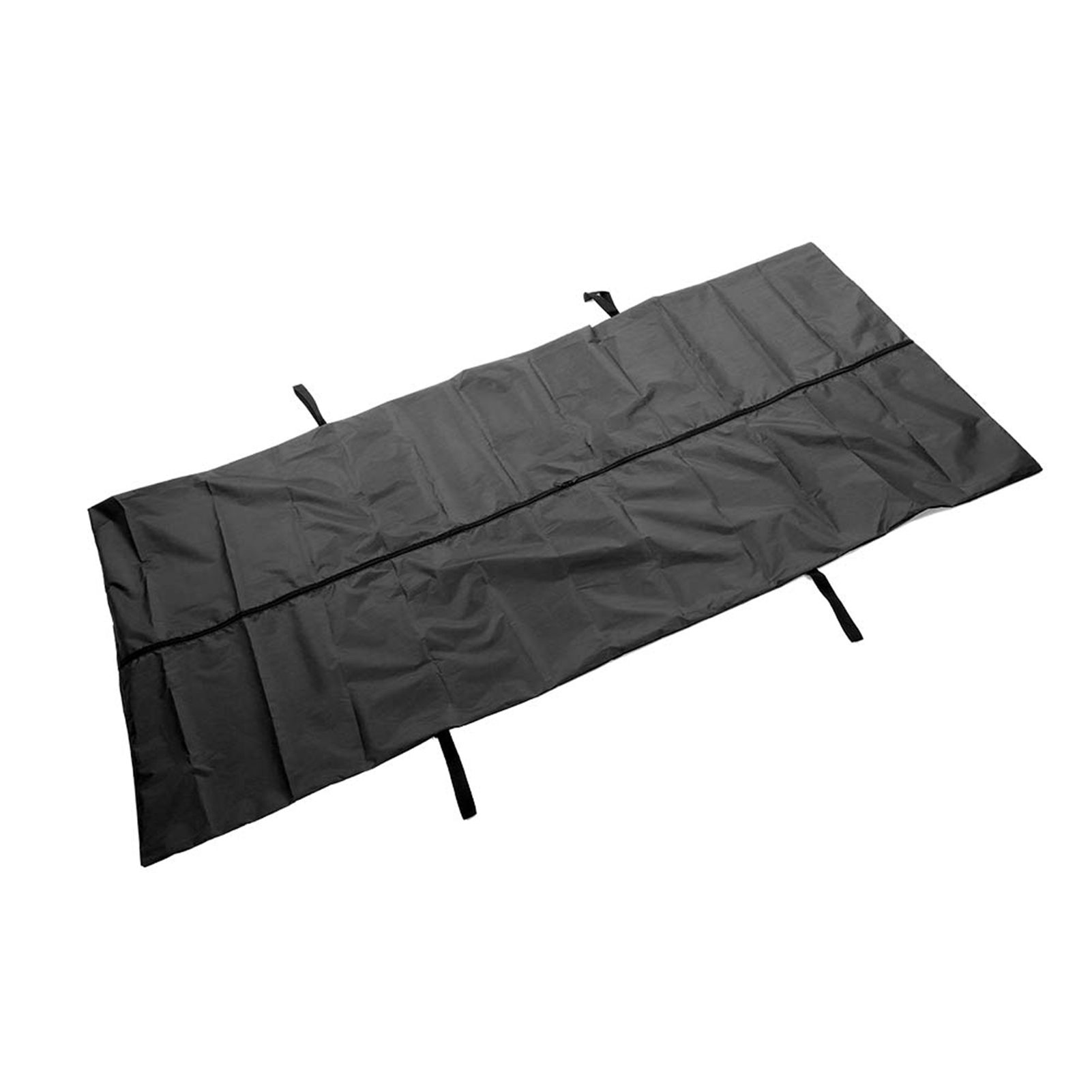 Black Emergency Cadaver Body Bag Oxford Cloth Body Storage Bag 210D Waterproof for Funeral Hospital Transportation 150x60cm/59.1x23.6in - Image 2