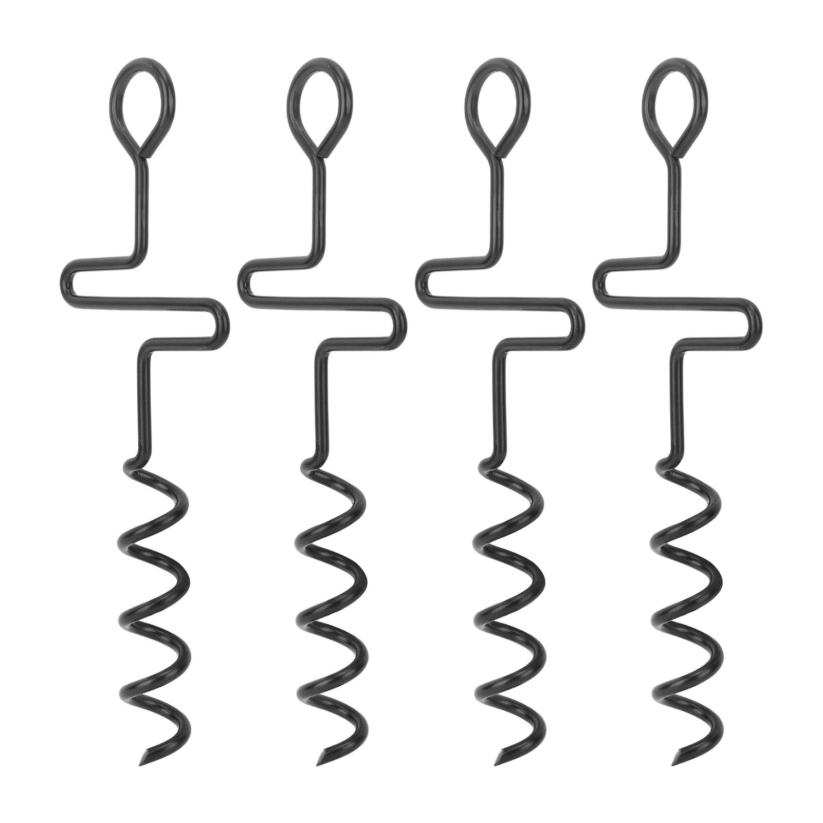 4PCS Spiral Tent Tacks Iron Stable Spiral Type Heavy Duty Spiral Tent Stake for Tent Trampolines Garden Fence - Image 1