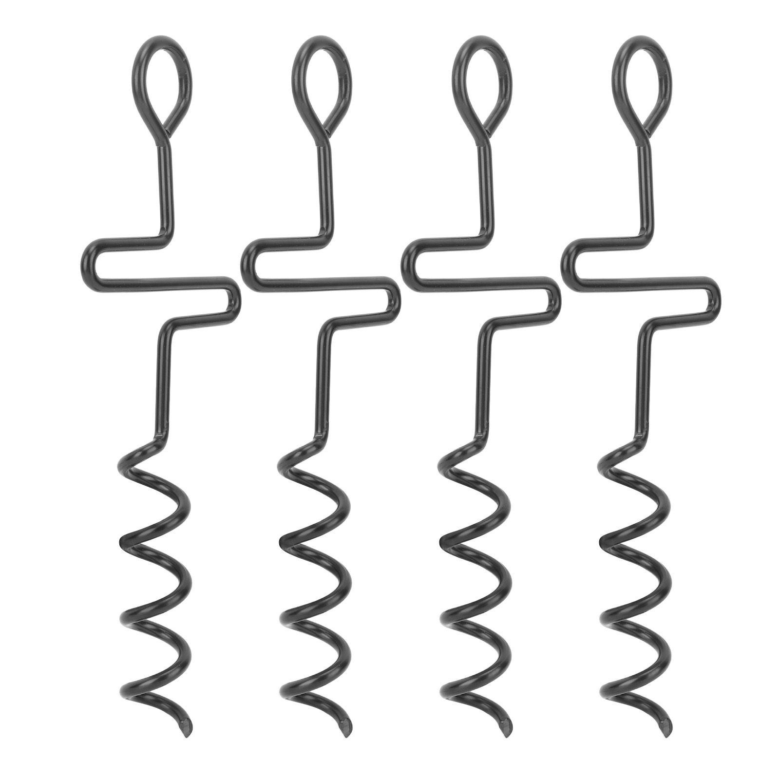 4PCS Spiral Tent Tacks Iron Stable Spiral Type Heavy Duty Spiral Tent Stake for Tent Trampolines Garden Fence - Image 2